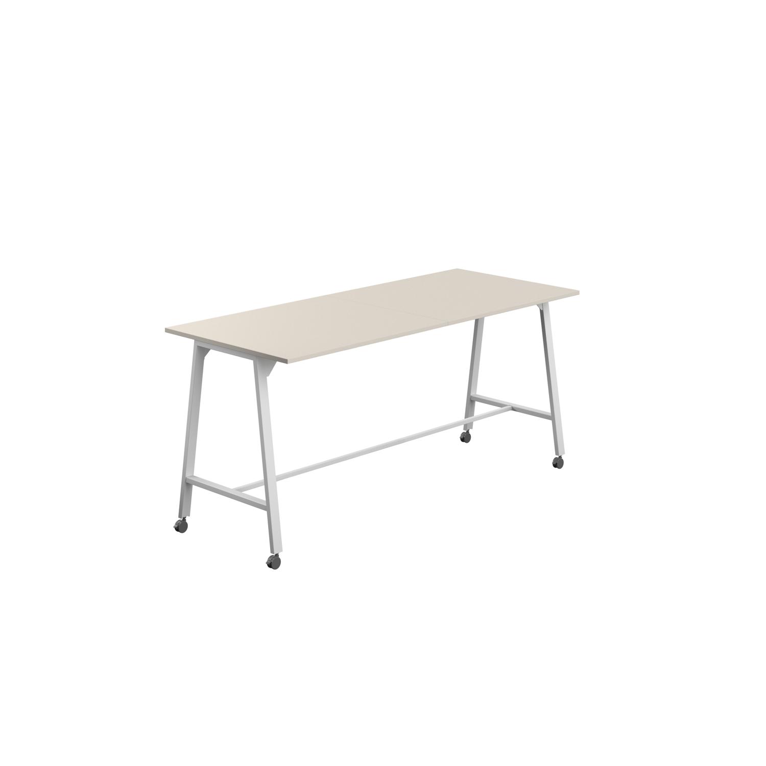Titan Mobile High Maker Rectangular Table  1200 X 1000 White/Grey
