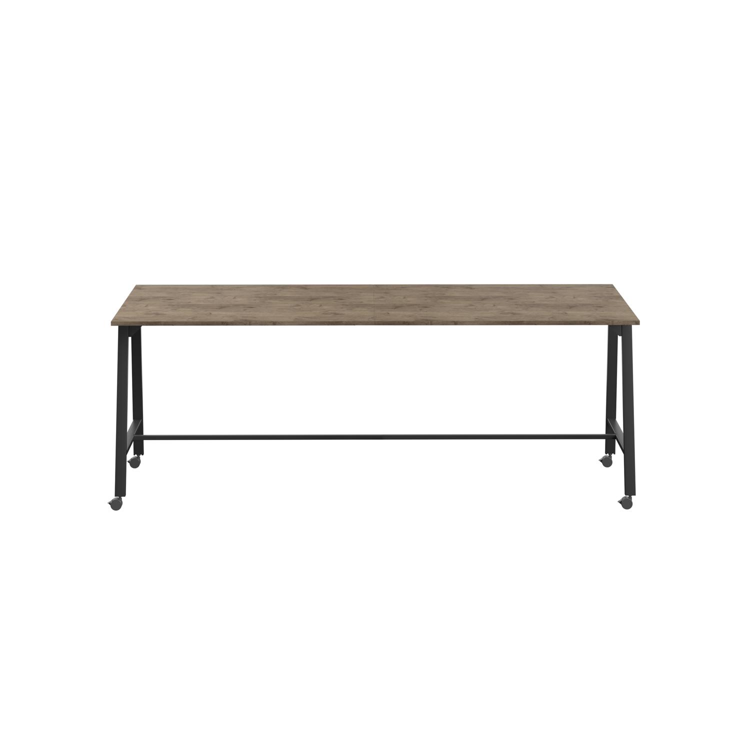 Titan Mobile High Maker Rectangular Table  1500 X 1000 Black/Grey Nebraska Oak