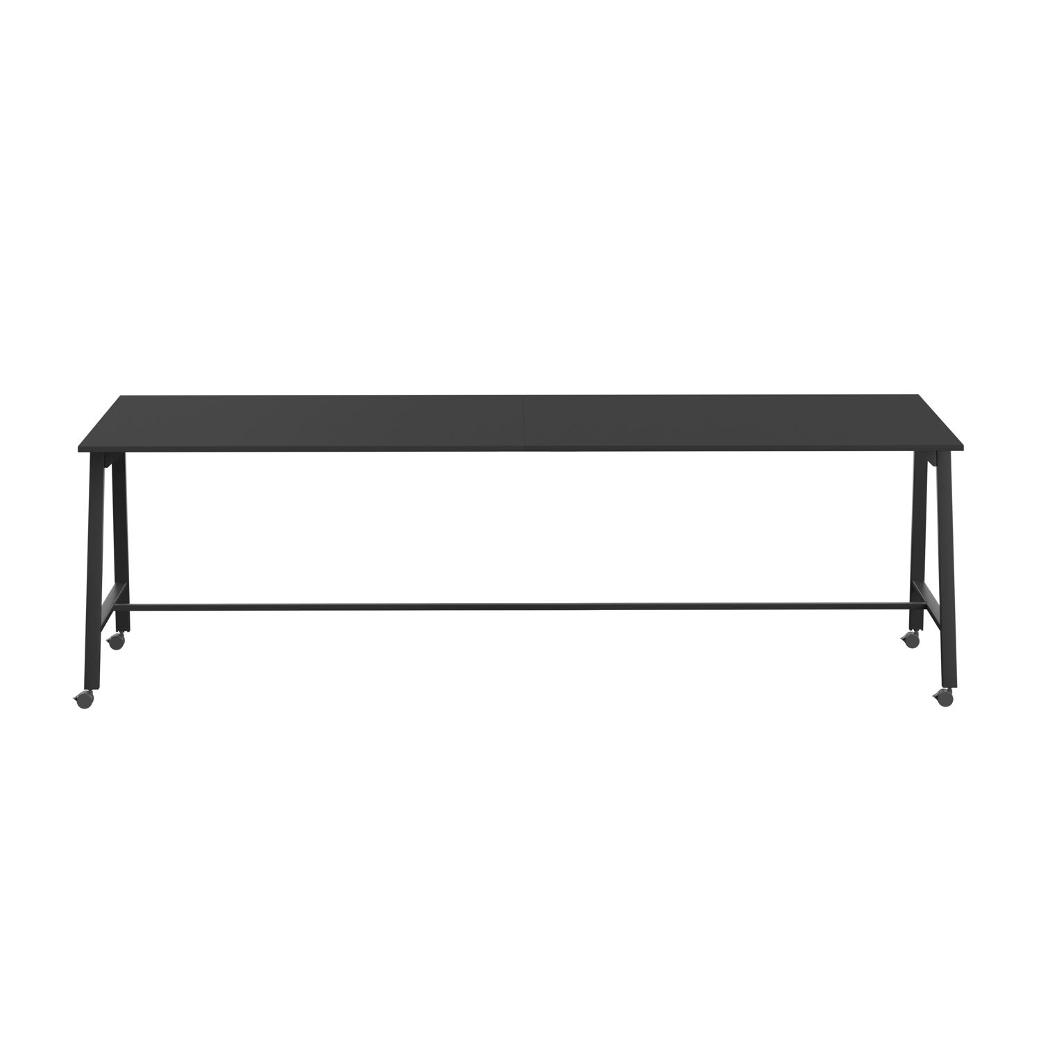 Titan Mobile High Maker Rectangular Table  1800 X 1000 Black/Black