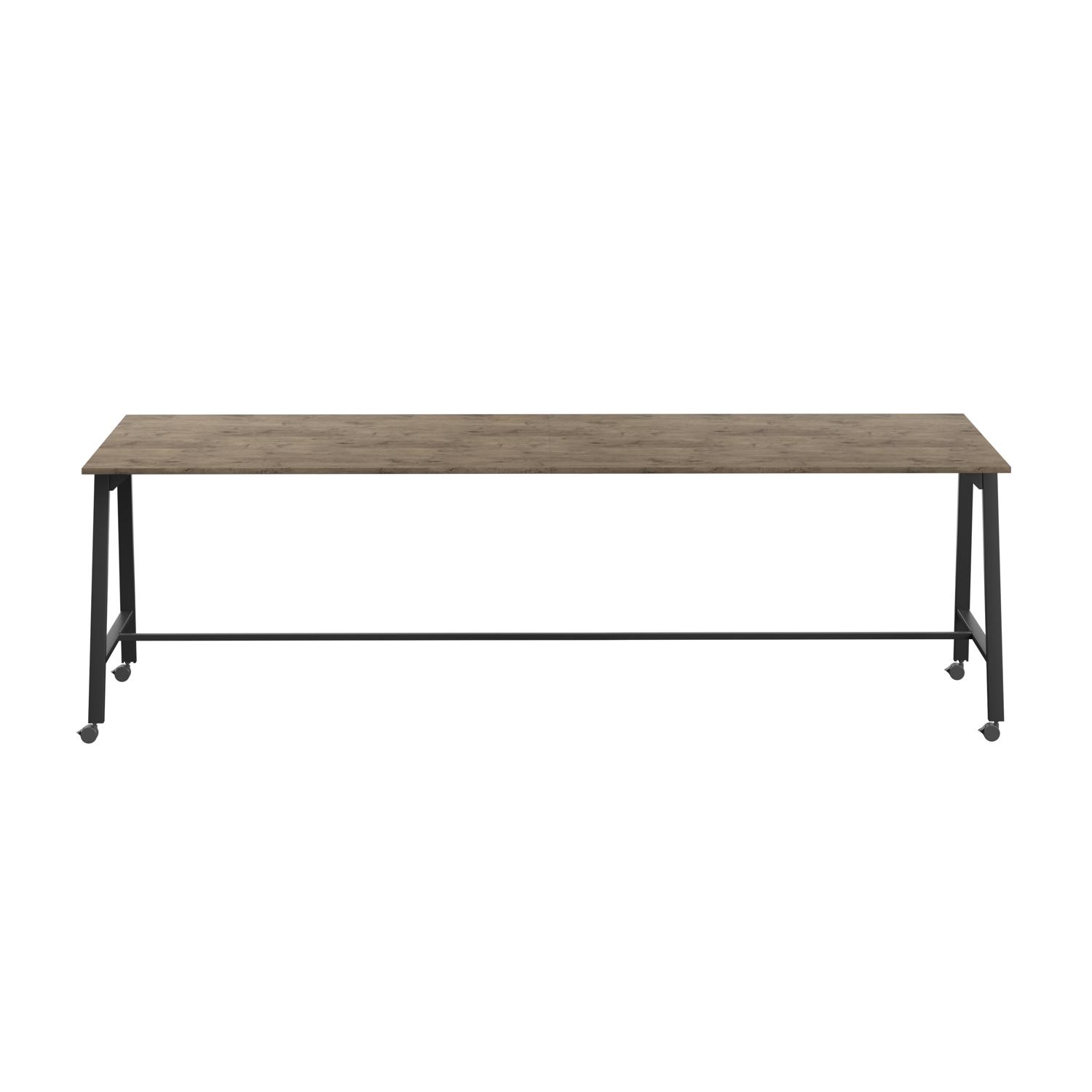 Titan Mobile High Maker Rectangular Table  1800 X 1000 Black/Grey Nebraska Oak