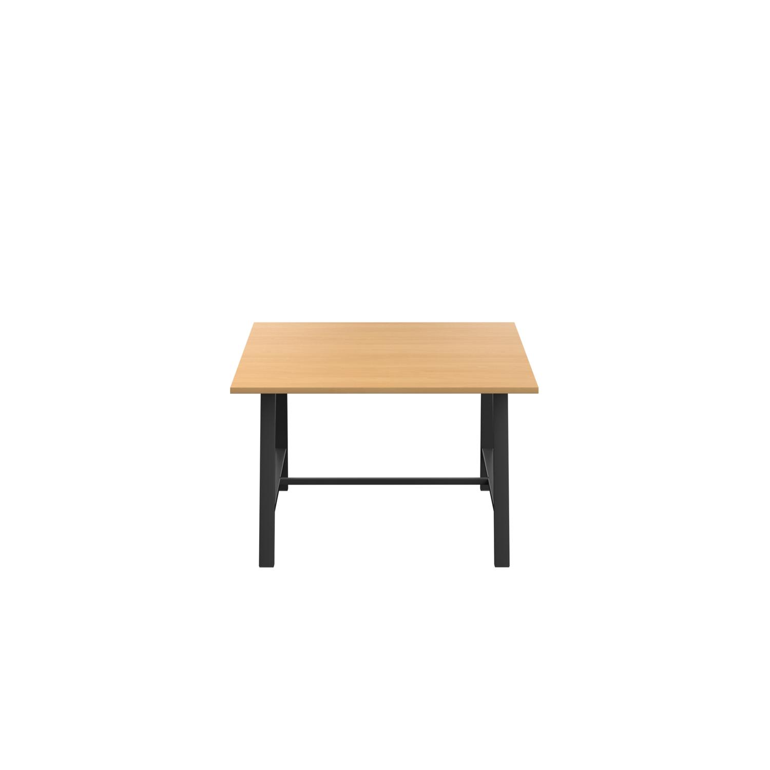 Titan Low Maker Rectangular Table  1200 X 1000 Black/Ellmau Beech