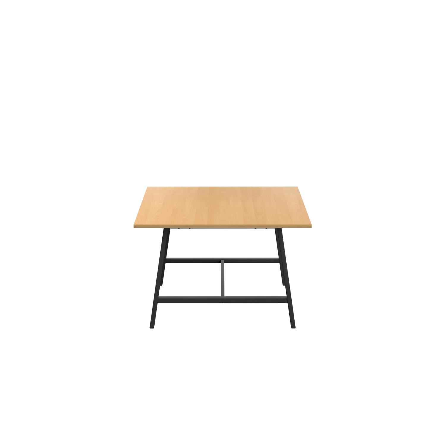 Titan Low Maker Rectangular Table  1200 X 1000 Black/Ellmau Beech