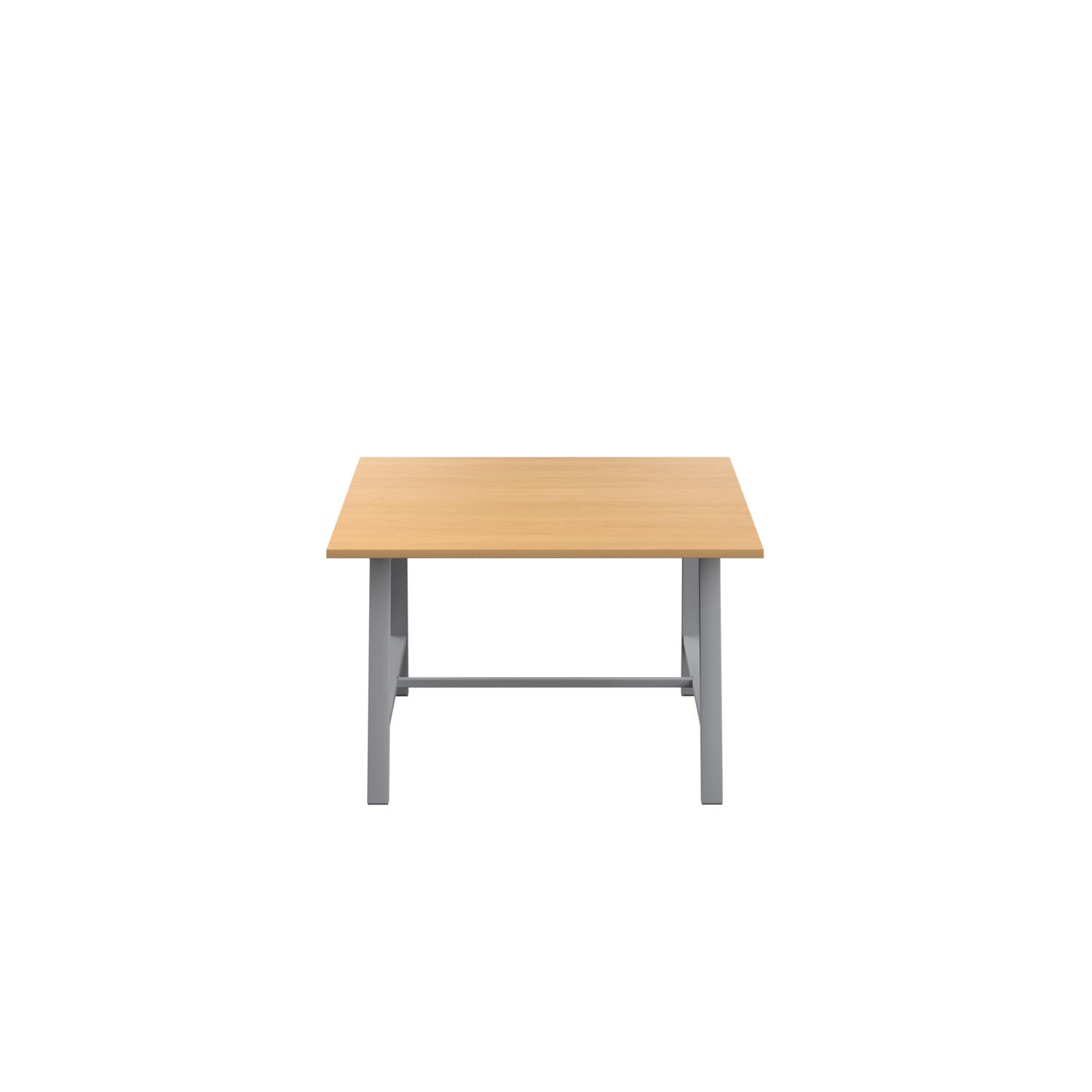 Titan Low Maker Rectangular Table  1200 X 1000 Silver/Ellmau Beech