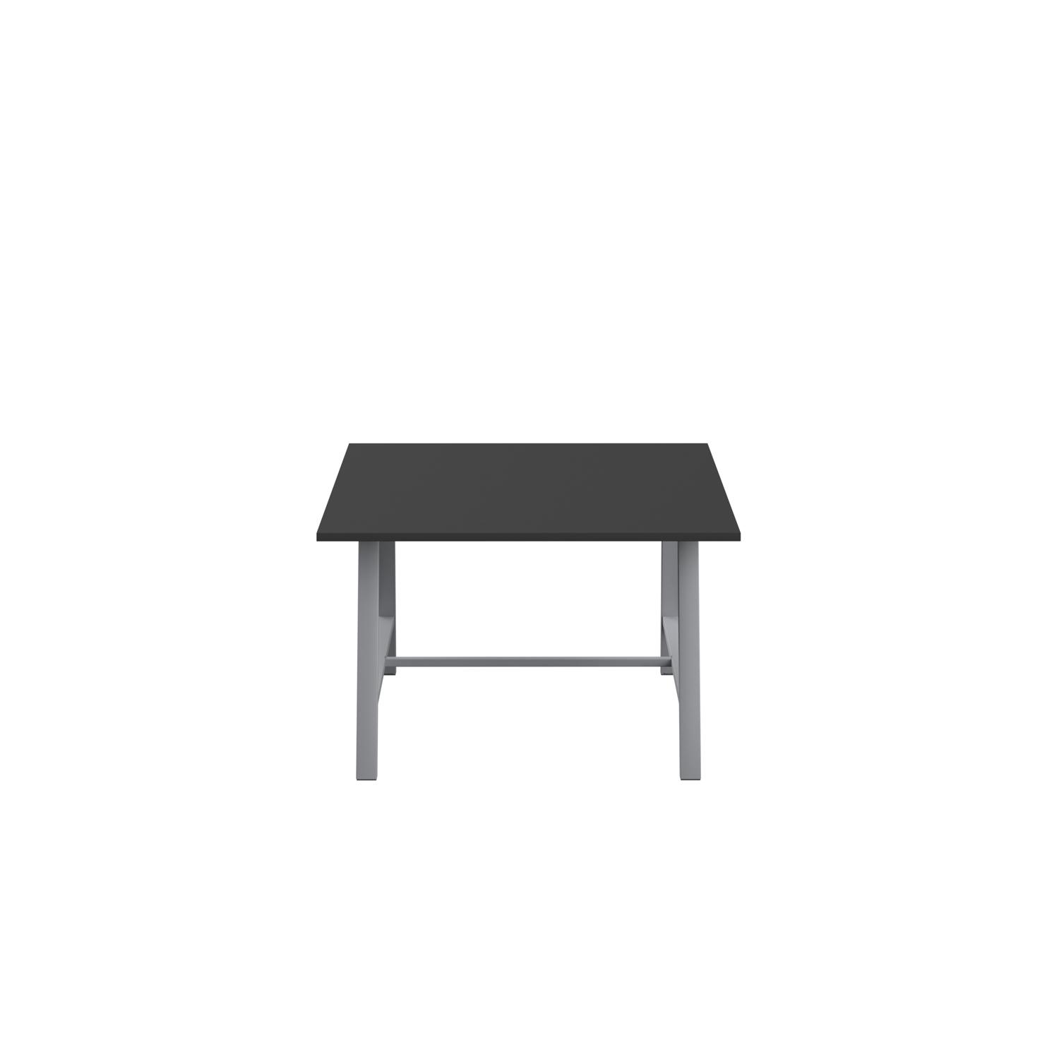 Titan Low Maker Rectangular Table  1200 X 1000 Silver/Black