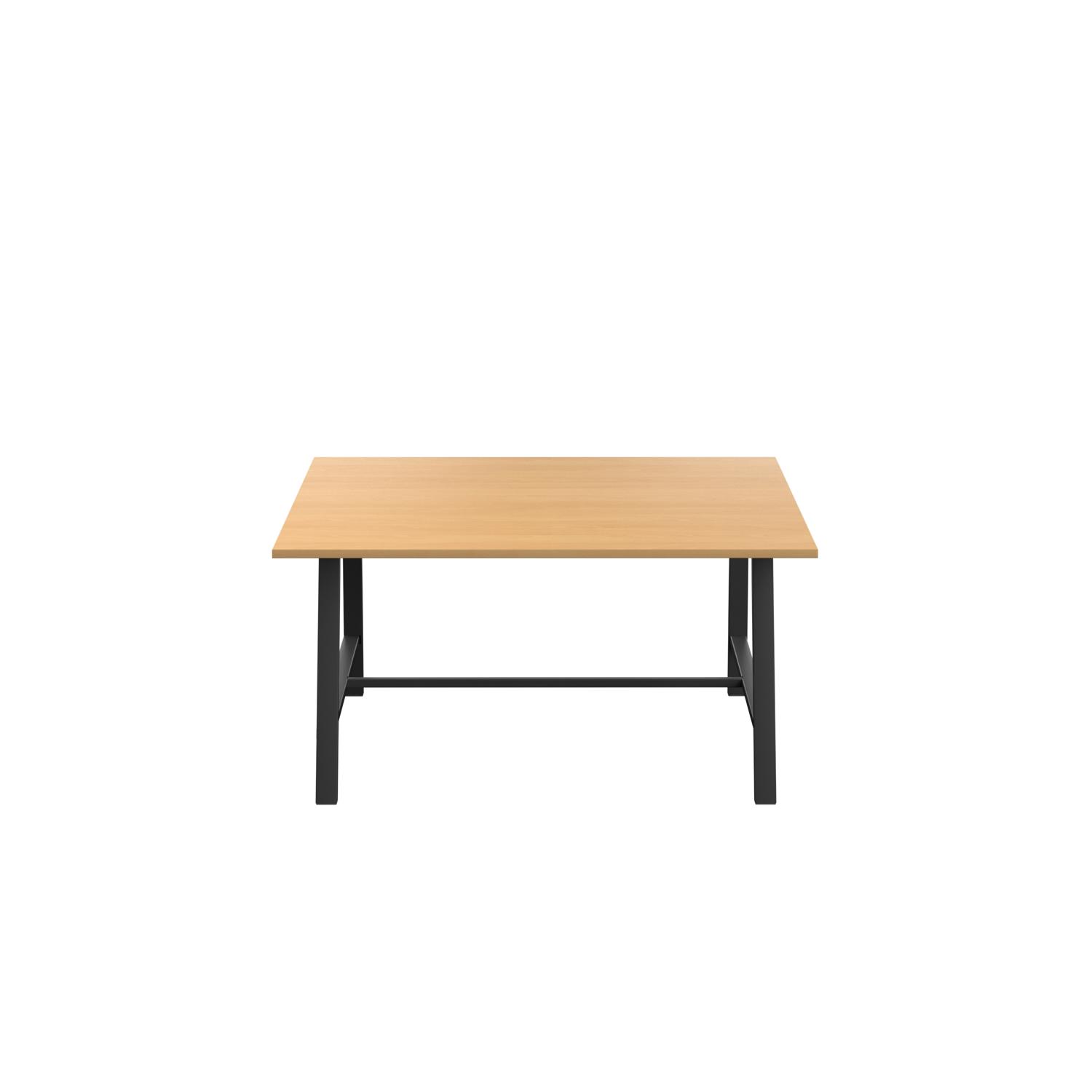 Titan Low Maker Rectangular Table  1500 X 1000 Black/Ellmau Beech
