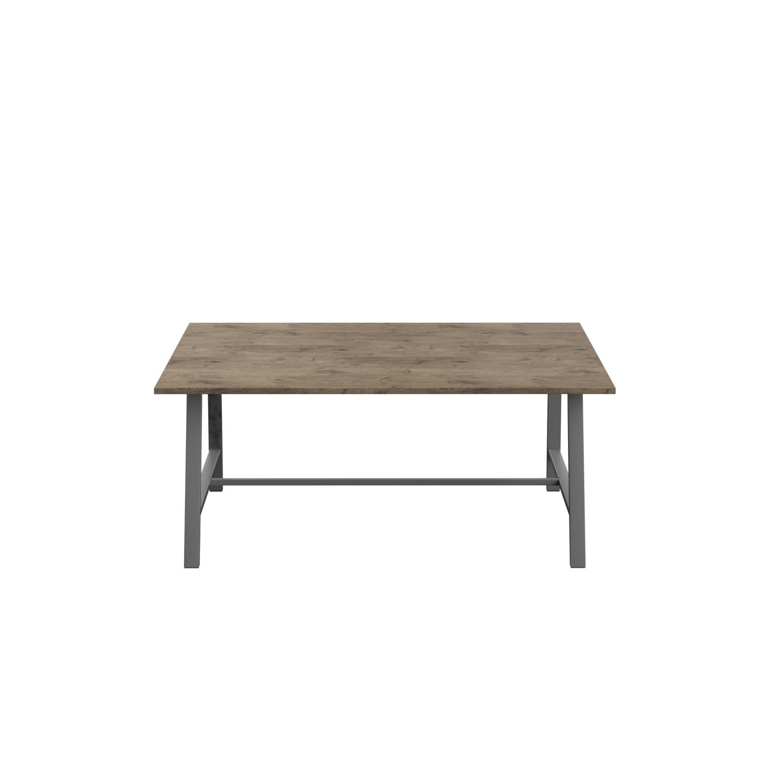 Titan Low Maker Rectangular Table  1800 X 1000 Anthracite/Grey Nebraska Oak