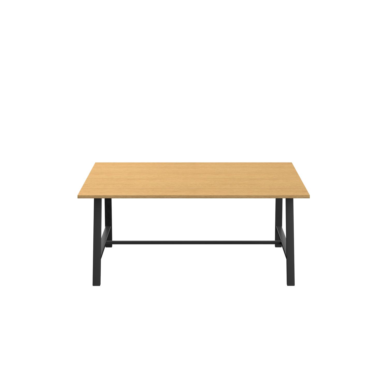 Titan Low Maker Rectangular Table  1800 X 1000 Black/Sorano Oak