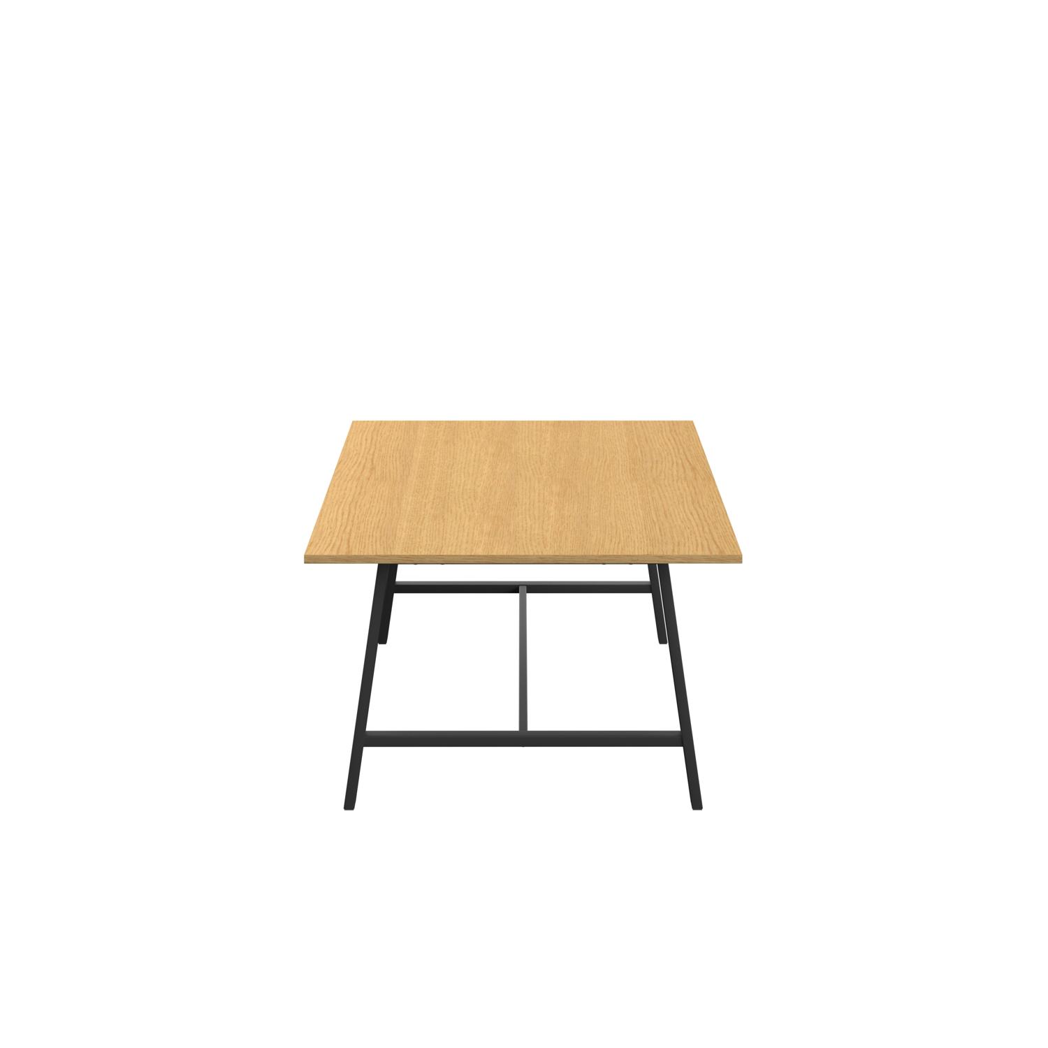 Titan Low Maker Rectangular Table  1800 X 1000 Black/Sorano Oak