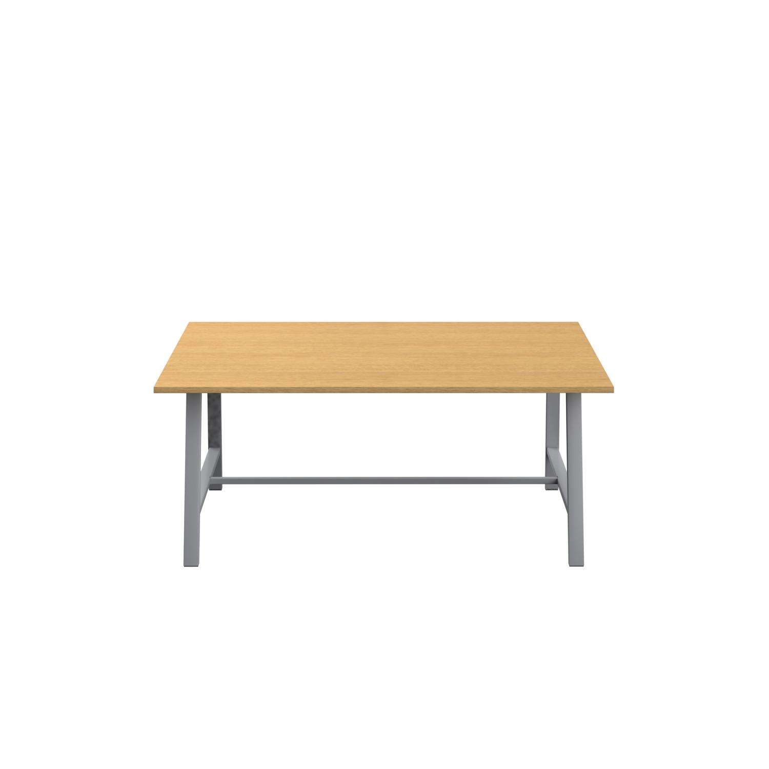 Titan Low Maker Rectangular Table  1800 X 1000 Silver/Sorano Oak