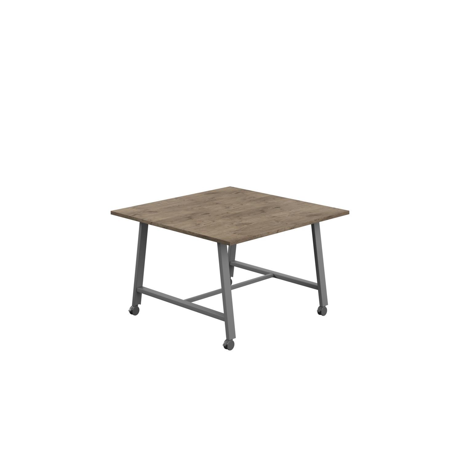 Titan Mobile Low Maker Rectangular Table  1200 X 1000 Anthracite/Grey Nebraska Oak