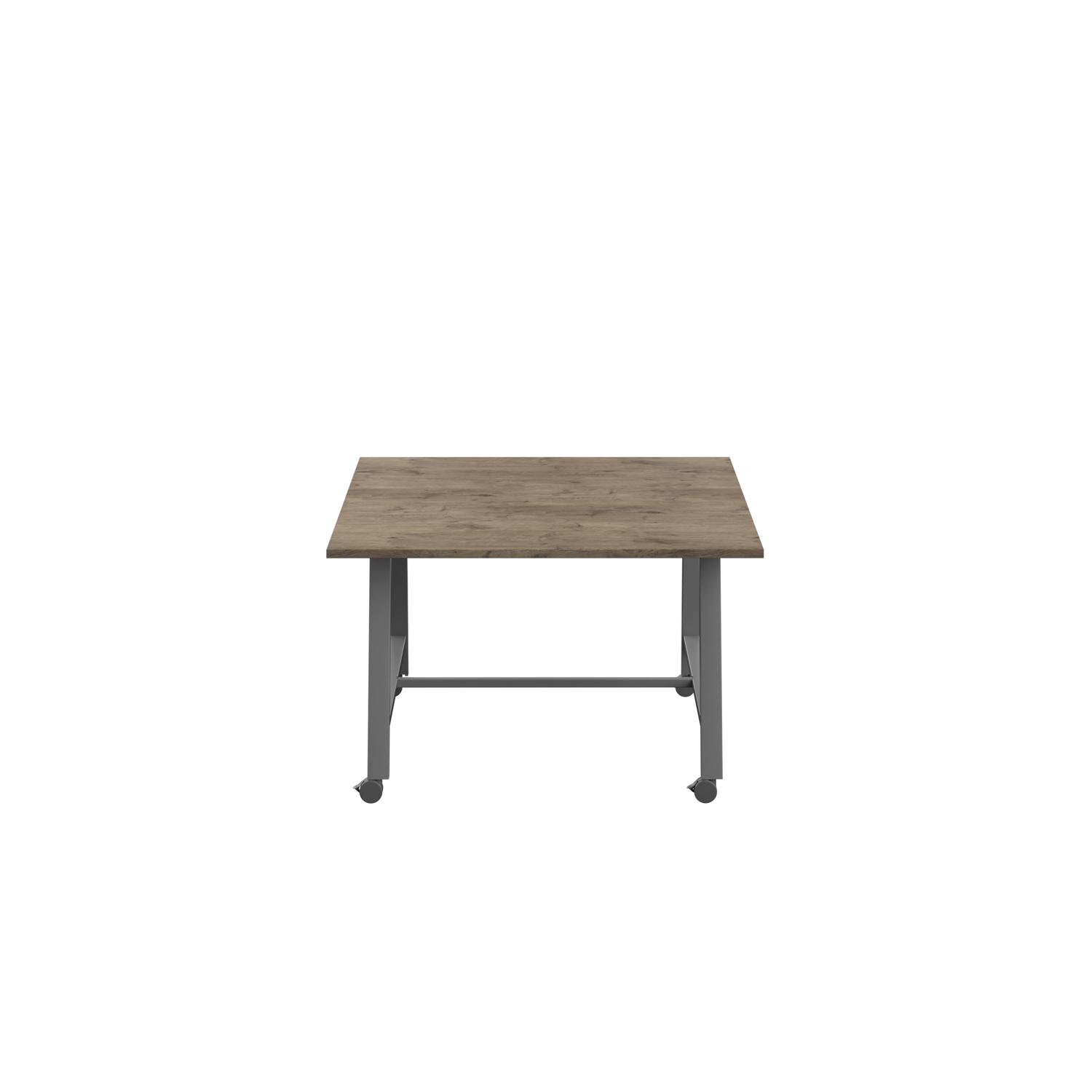 Titan Mobile Low Maker Rectangular Table  1200 X 1000 Anthracite/Grey Nebraska Oak