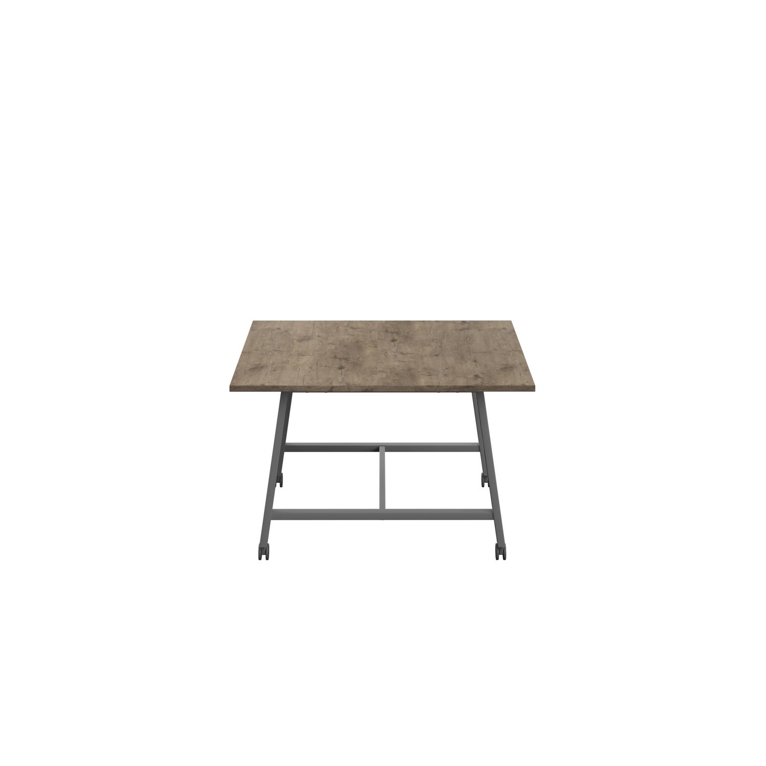 Titan Mobile Low Maker Rectangular Table  1200 X 1000 Anthracite/Grey Nebraska Oak