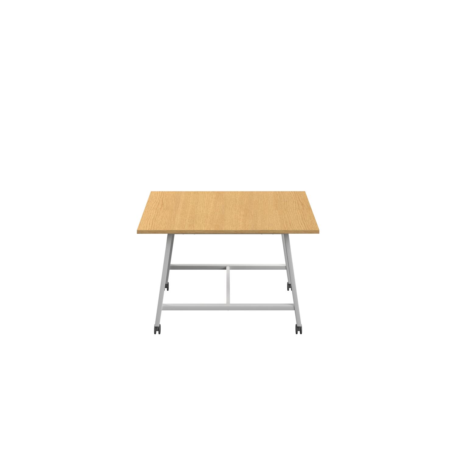 Titan Mobile Low Maker Rectangular Table  1200 X 1000 White/Sorano Oak