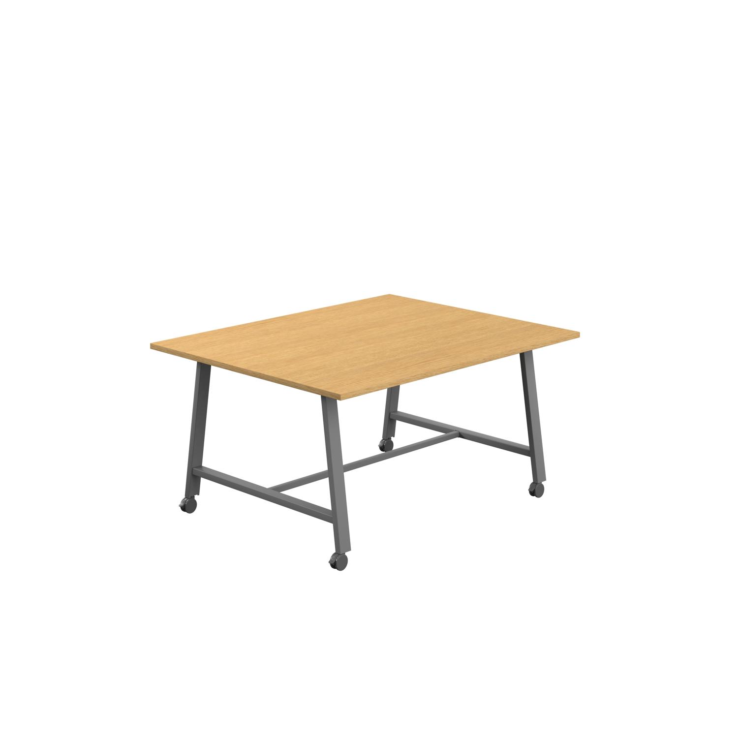 Titan Mobile Low Maker Rectangular Table  1500 X 1000 Anthracite/Sorano Oak