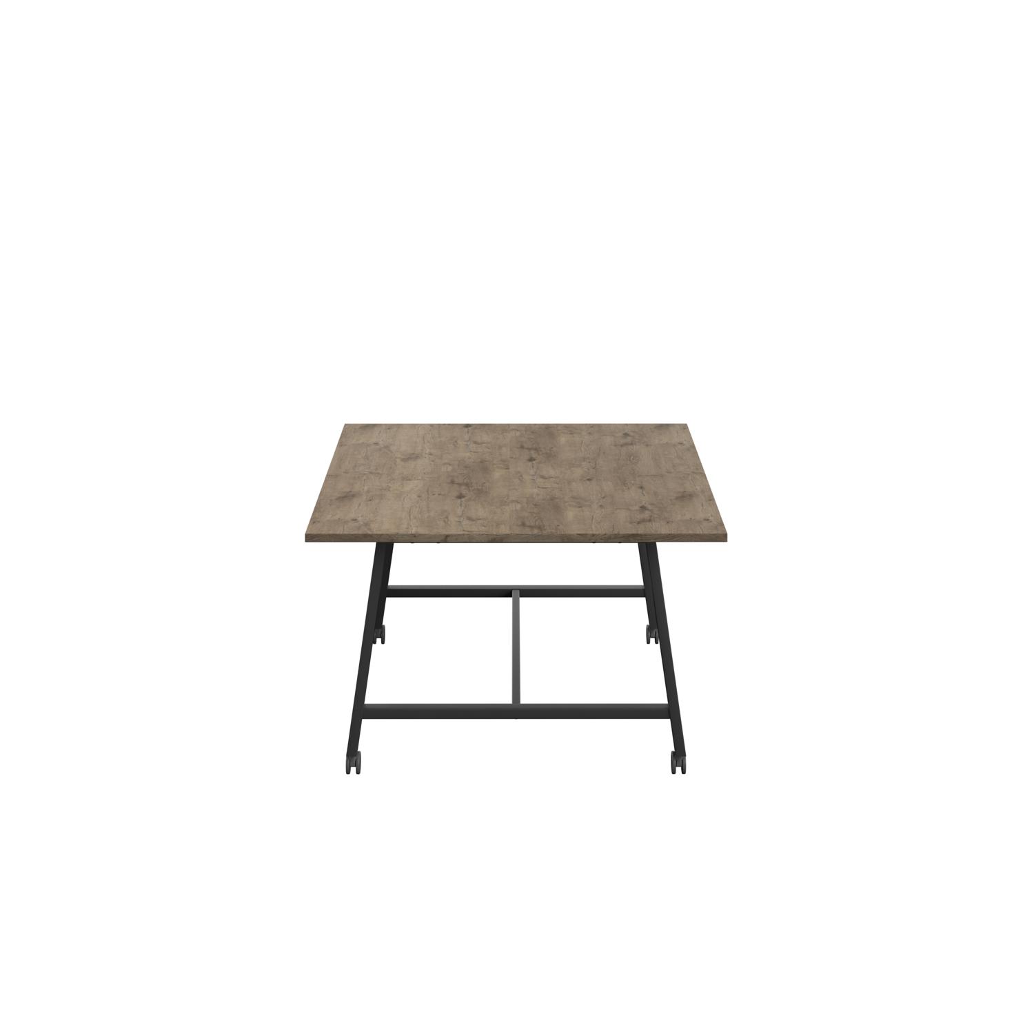 Titan Mobile Low Maker Rectangular Table  1500 X 1000 Black/Grey Nebraska Oak