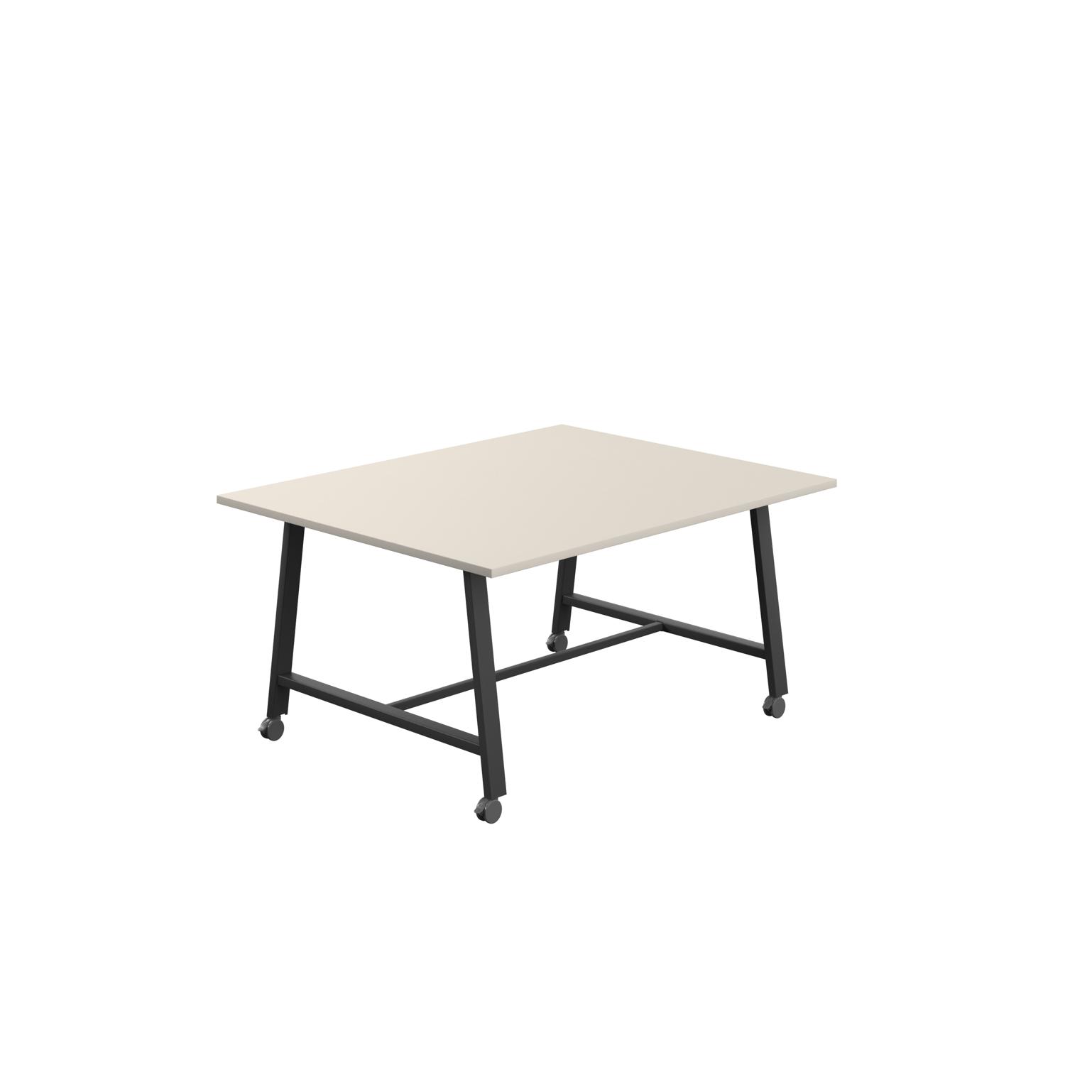 Titan Mobile Low Maker Rectangular Table  1500 X 1000 Black/Grey