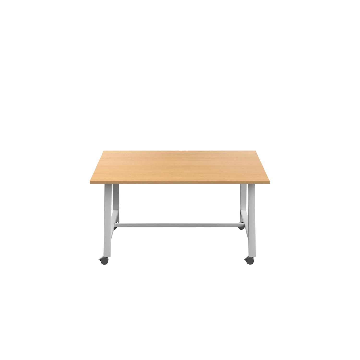 Titan Mobile Low Maker Rectangular Table  1500 X 1000 White/Ellmau Beech
