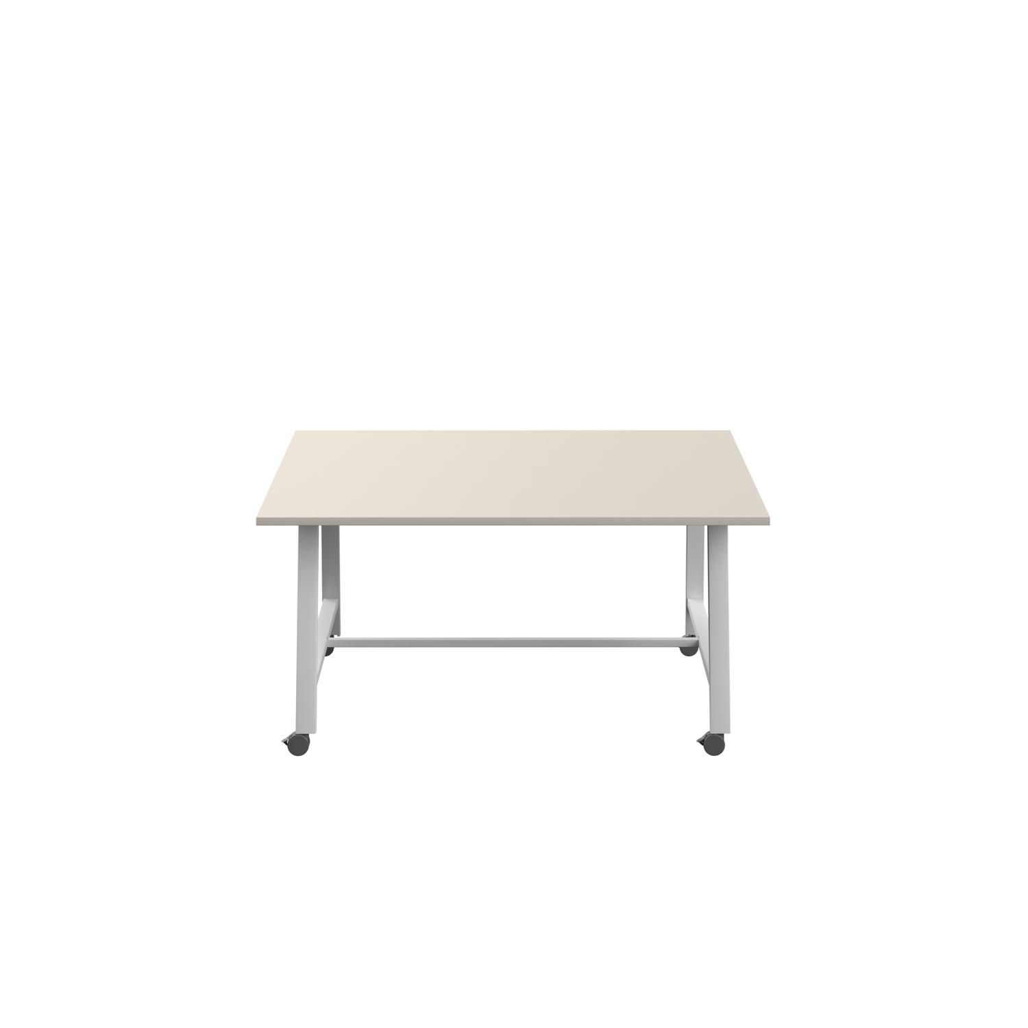 Titan Mobile Low Maker Rectangular Table  1500 X 1000 White/Grey