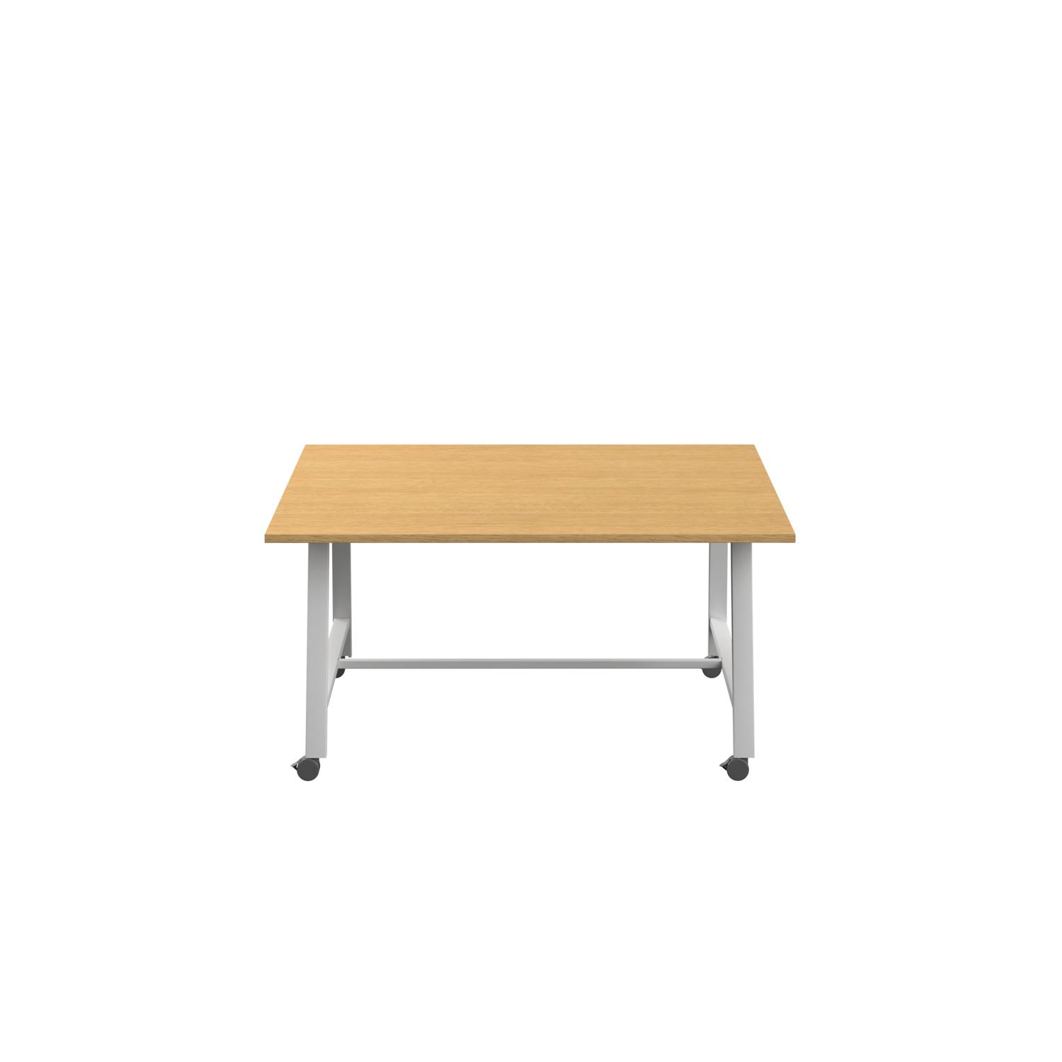 Titan Mobile Low Maker Rectangular Table  1500 X 1000 White/Sorano Oak