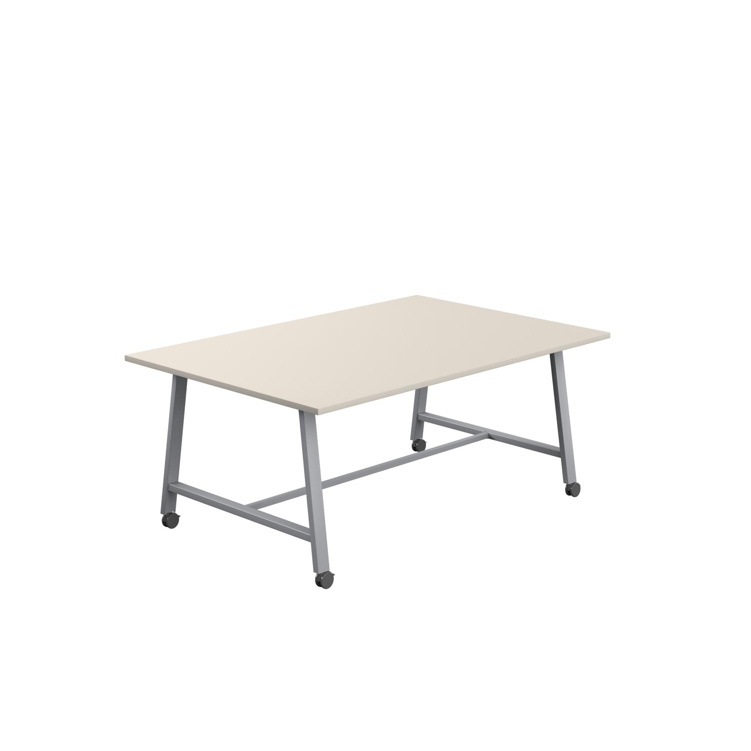 Titan Mobile Low Maker Rectangular Table  1800 X 1000 Silver/Grey