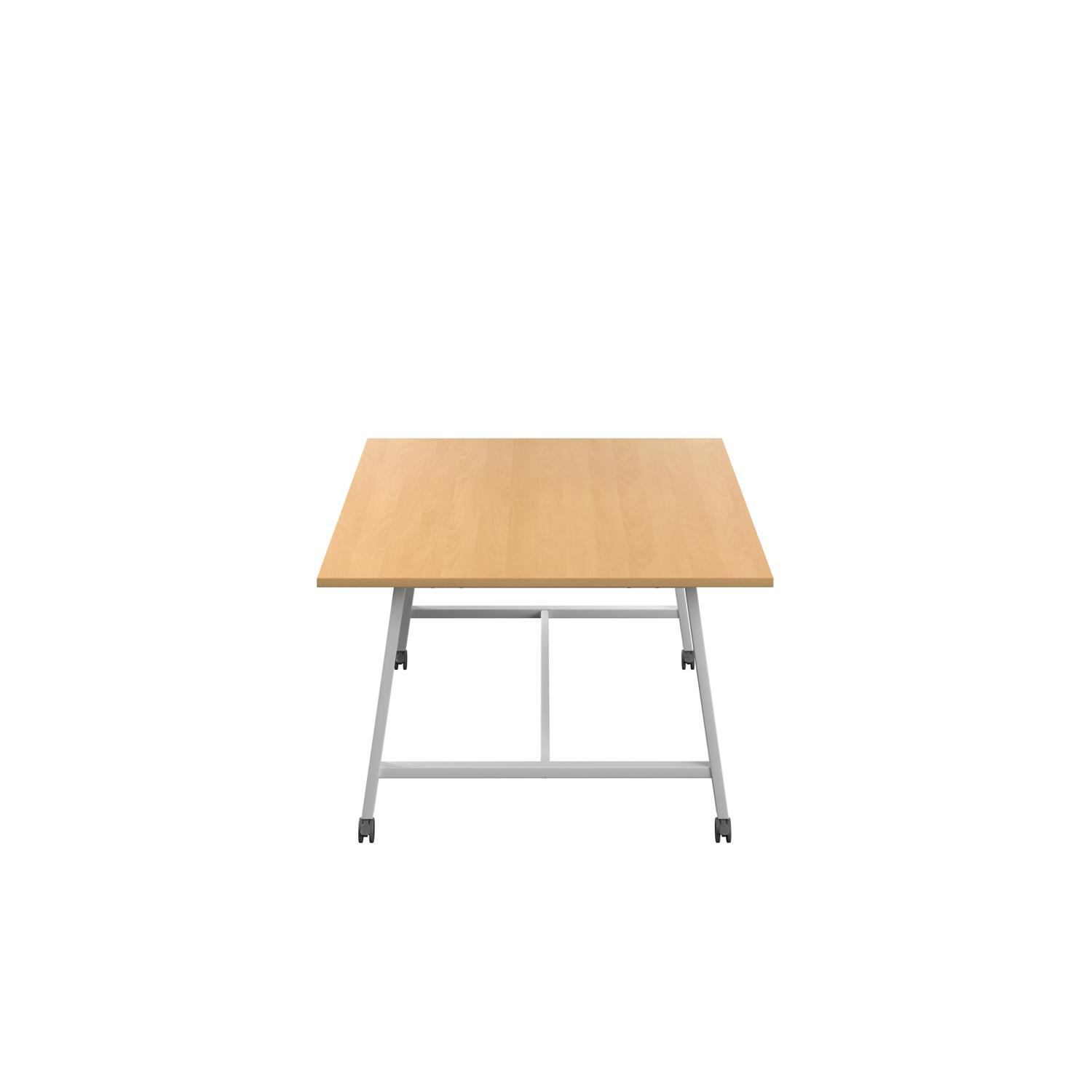 Titan Mobile Low Maker Rectangular Table  1800 X 1000 White/Ellmau Beech