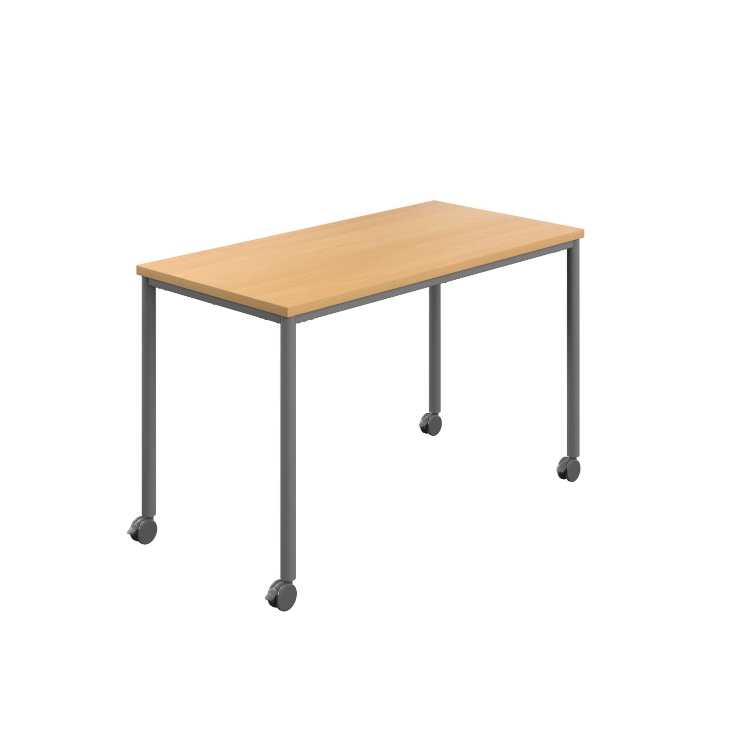 Titan Mobile Rectangular Table  1200 X 600 Anthracite/Ellmau Beech