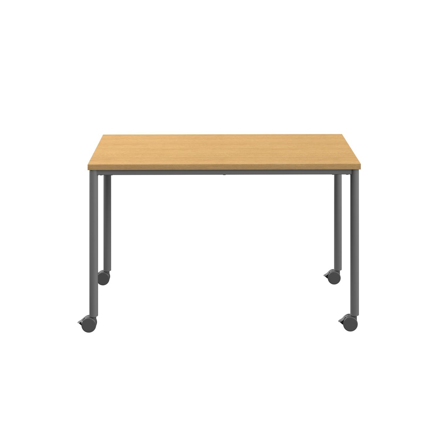 Titan Mobile Rectangular Table  1200 X 600 Anthracite/Sorano Oak