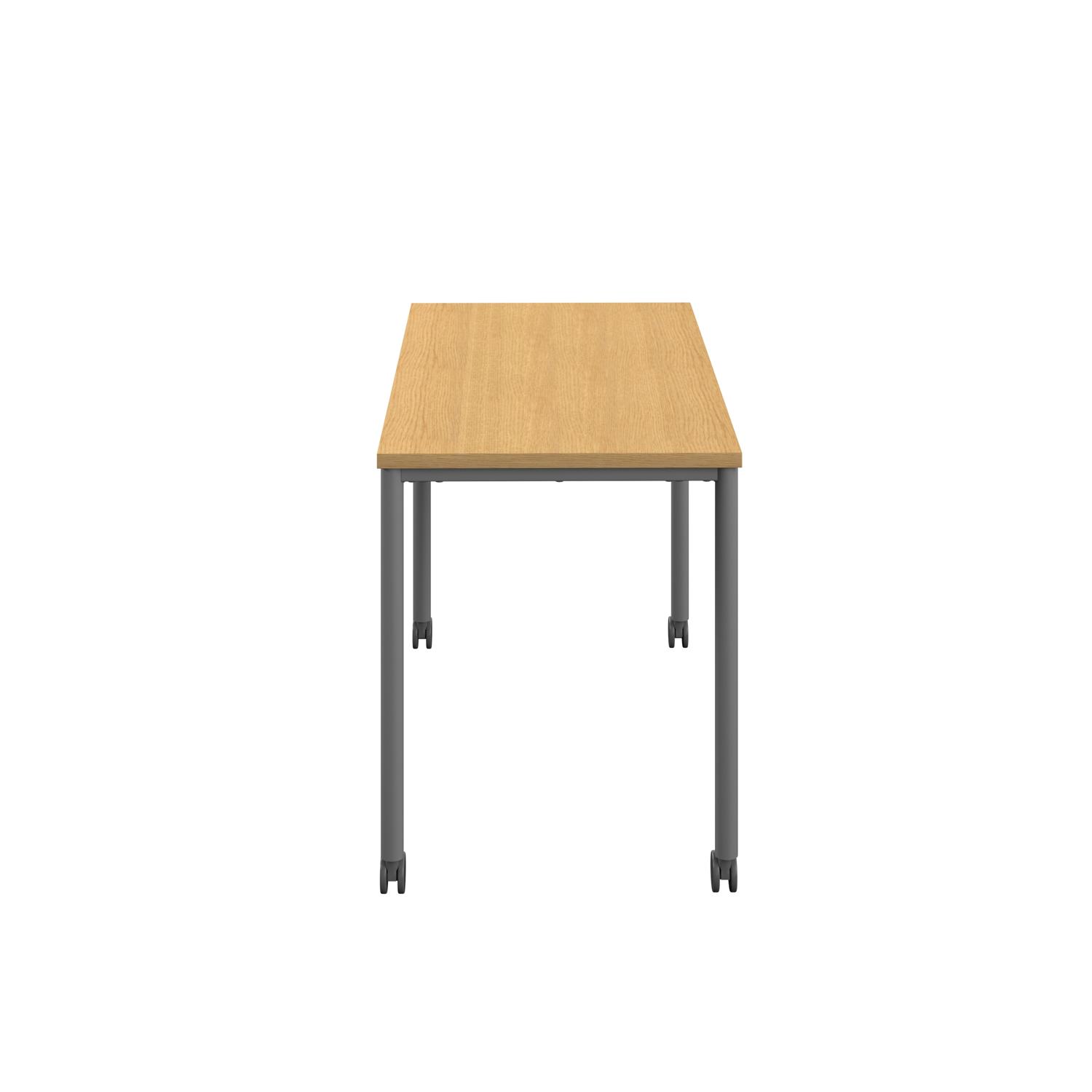 Titan Mobile Rectangular Table  1200 X 600 Anthracite/Sorano Oak