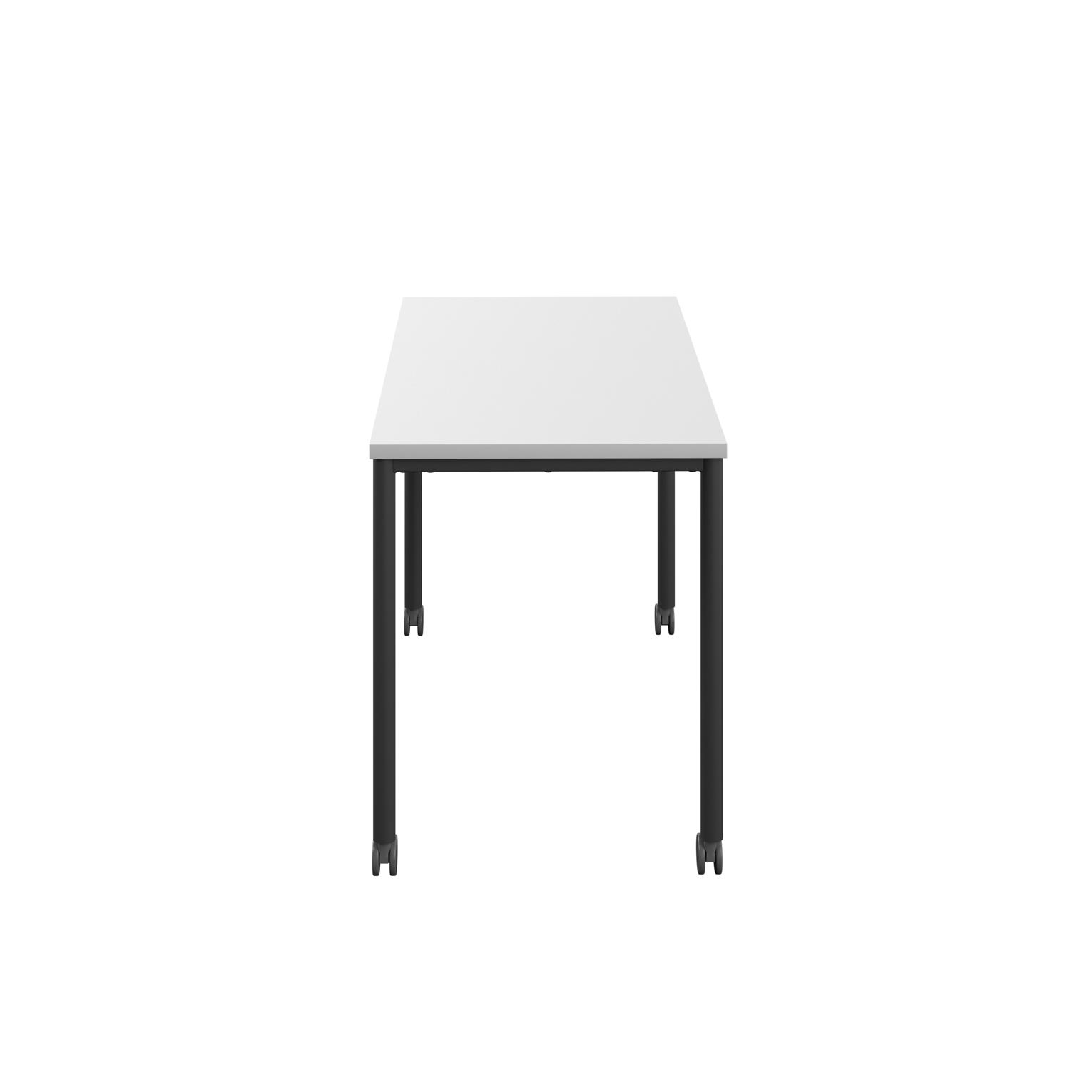 Titan Mobile Rectangular Table  1200 X 600 Black/White