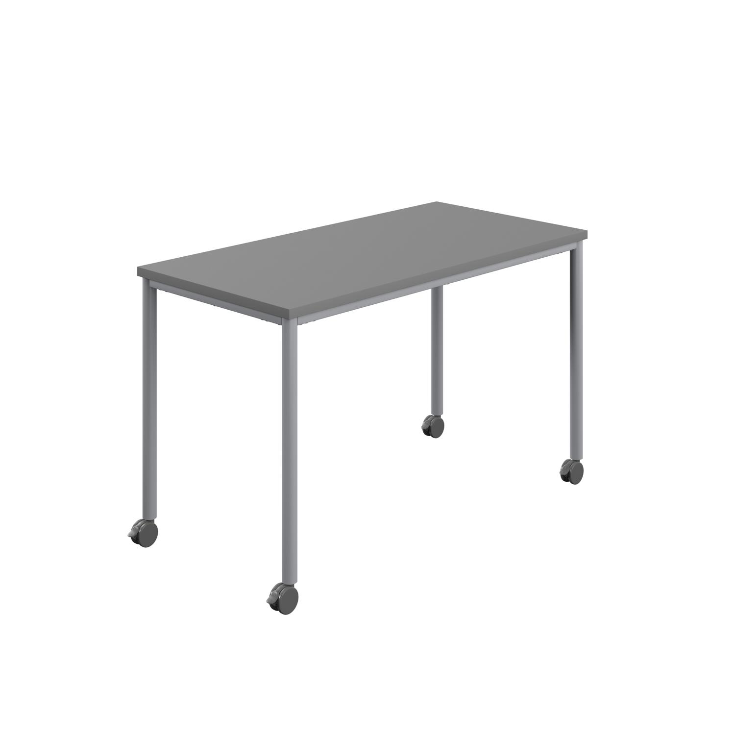 Titan Mobile Rectangular Table  1200 X 600 Silver/Anthracite