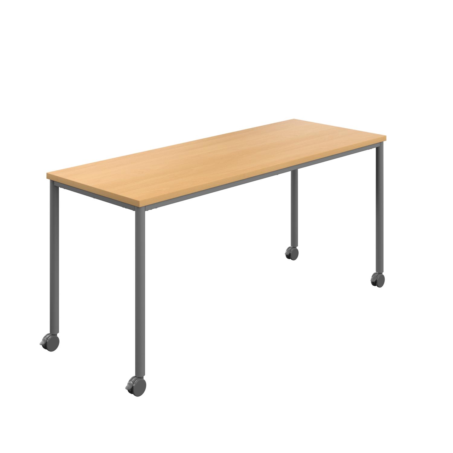 Titan Mobile Rectangular Table  1200 X 800 Anthracite/Ellmau Beech
