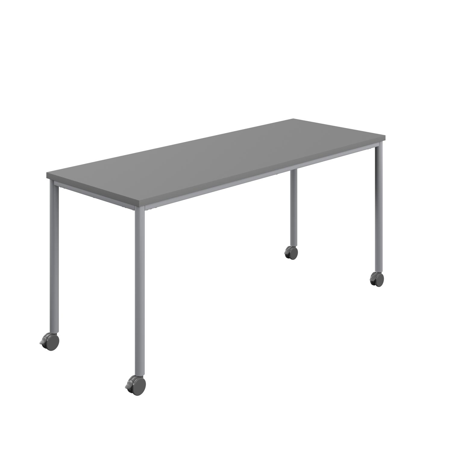 Titan Mobile Rectangular Table  1200 X 800 Silver/Anthracite
