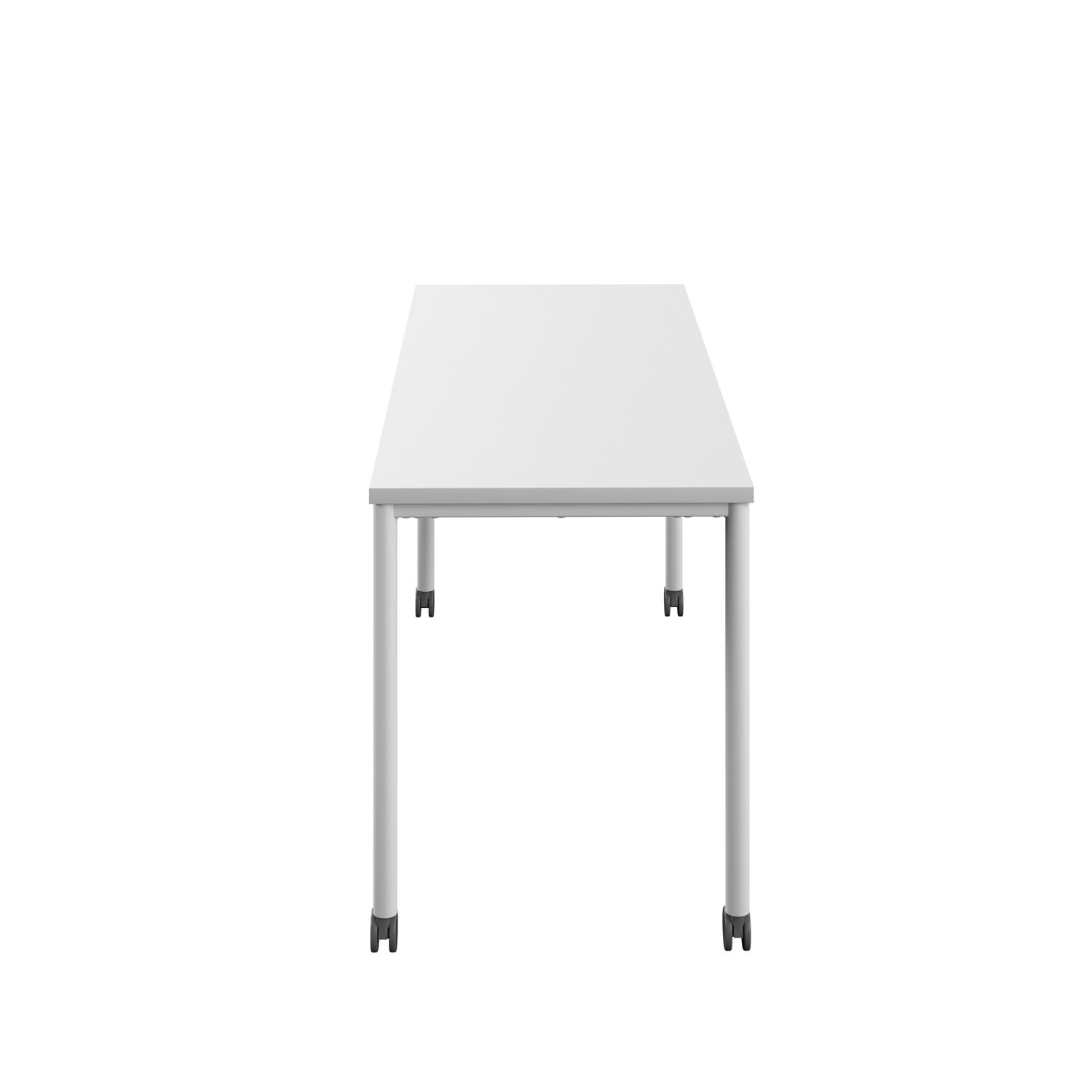 Titan Mobile Rectangular Table  1200 X 800 White/White