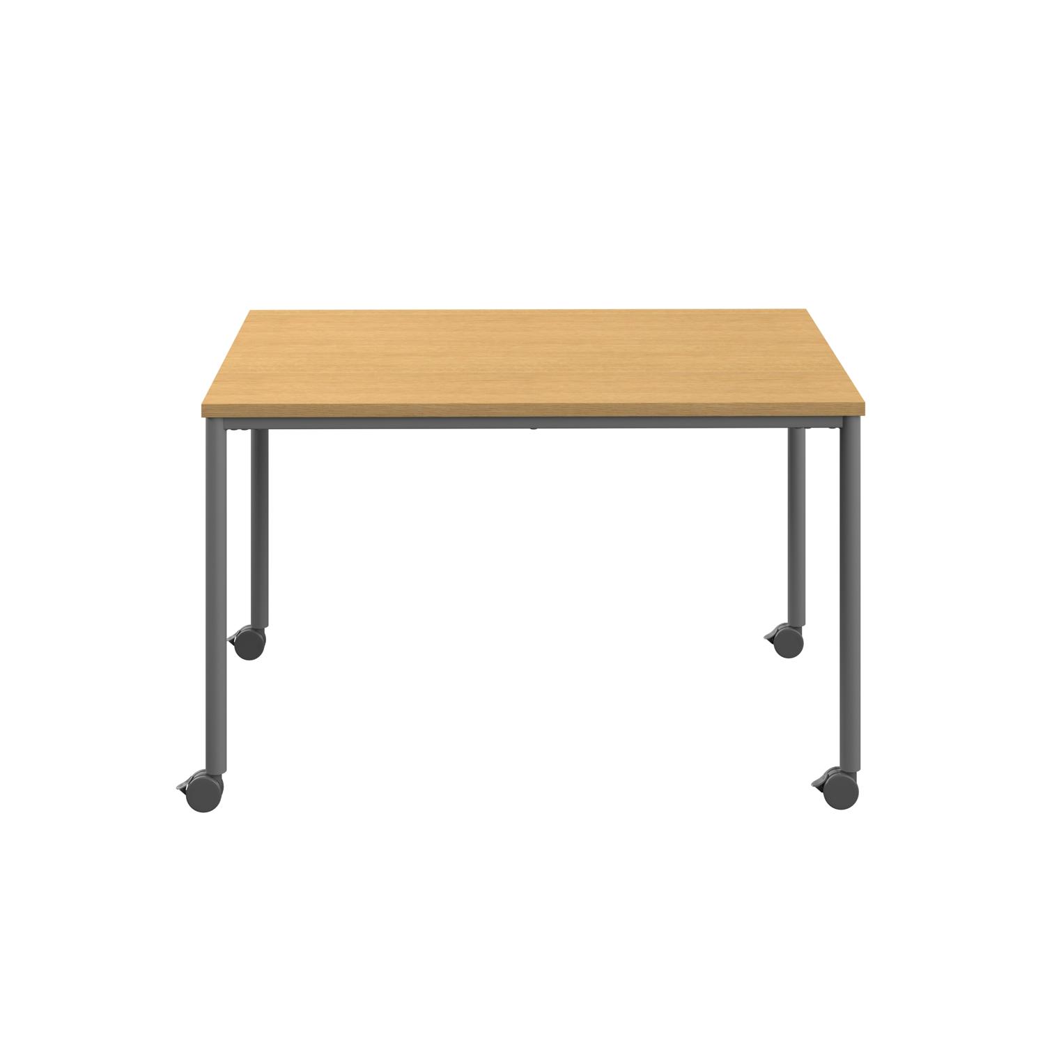Titan Mobile Rectangular Table  1400 X 600 Anthracite/Sorano Oak