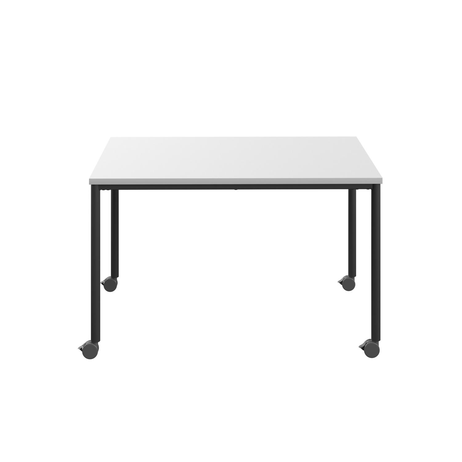 Titan Mobile Rectangular Table  1400 X 600 Black/White