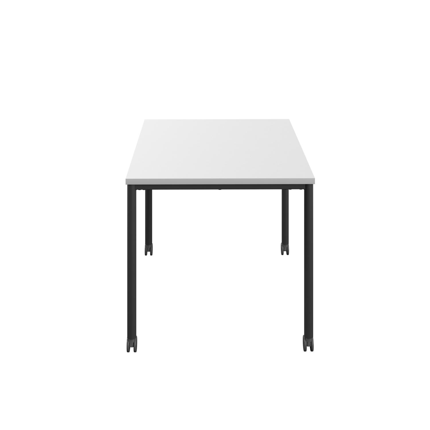Titan Mobile Rectangular Table  1400 X 600 Black/White