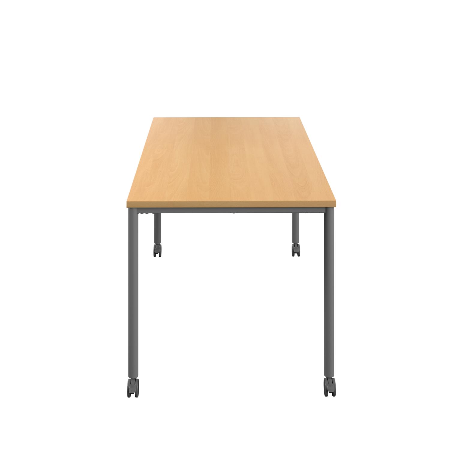 Titan Mobile Rectangular Table  1400 X 800 Anthracite/Ellmau Beech