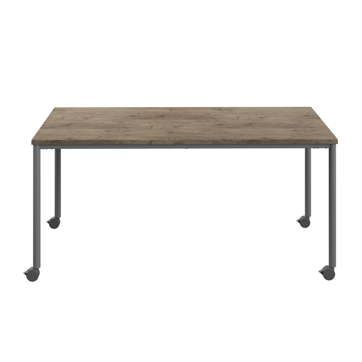 Titan Mobile Rectangular Table  1400 X 800 Anthracite/Grey Nebraska Oak