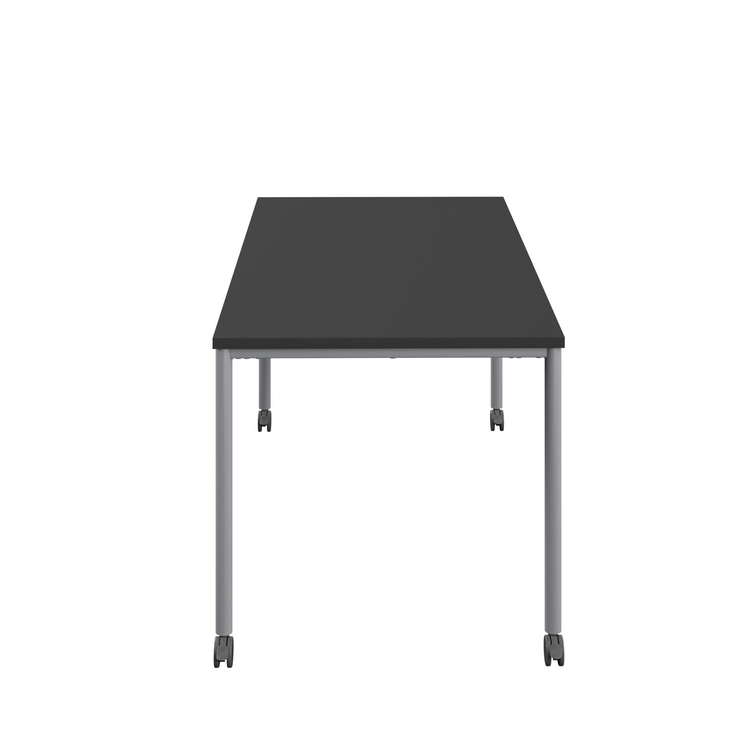 Titan Mobile Rectangular Table  1400 X 800 Silver/Black