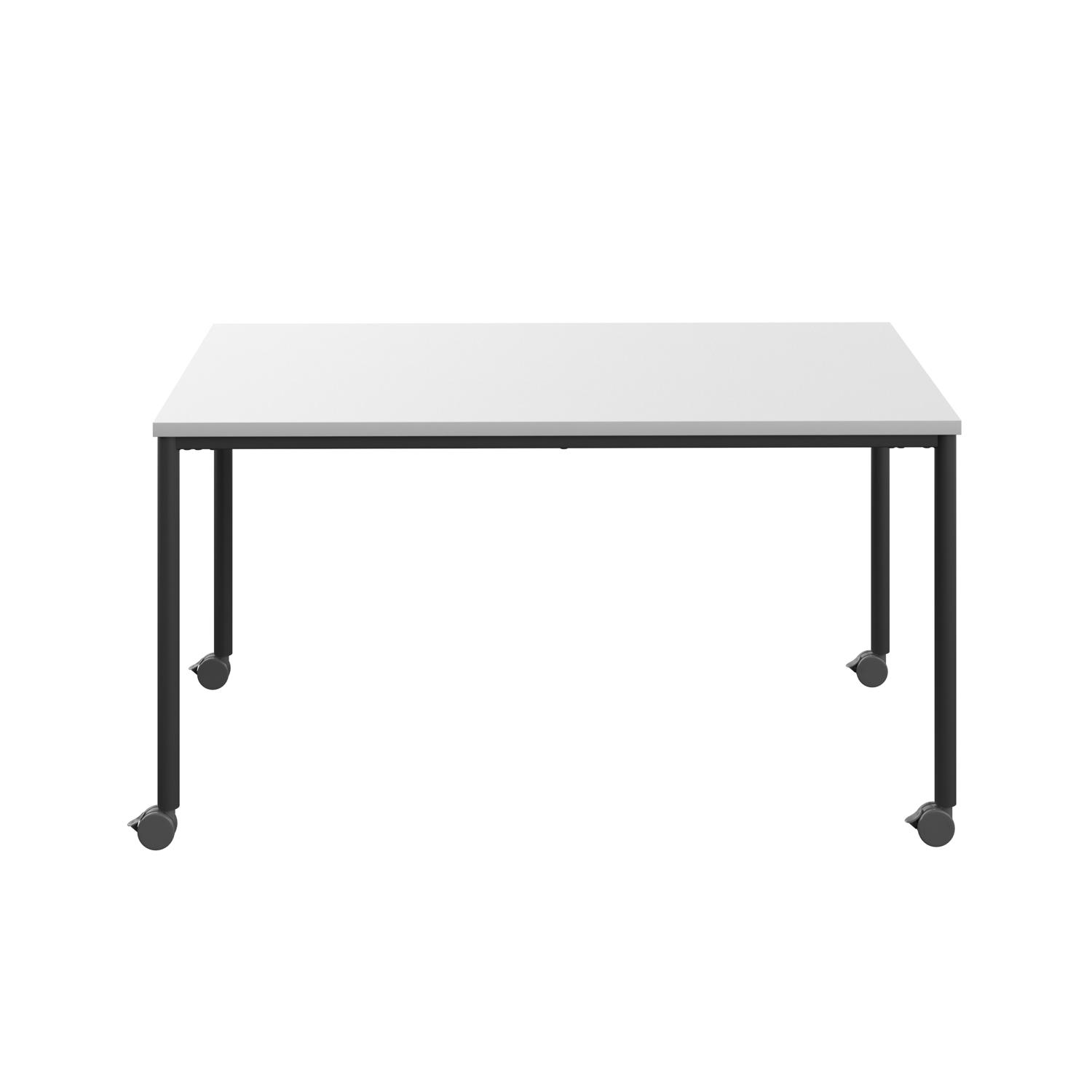 Titan Mobile Rectangular Table  1600 X 600 Black/White