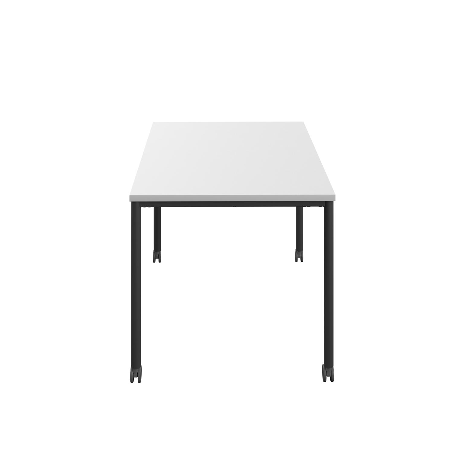 Titan Mobile Rectangular Table  1600 X 600 Black/White