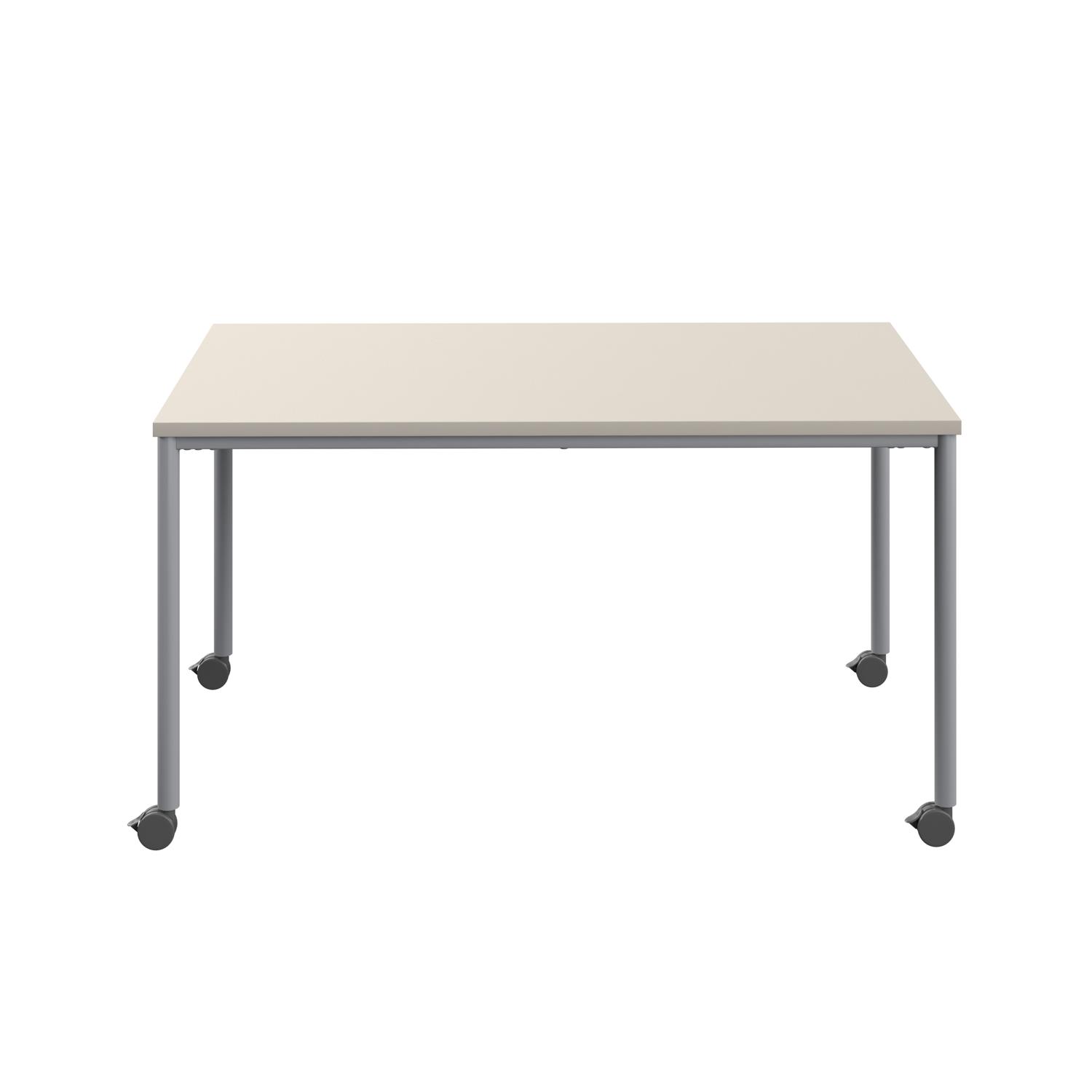 Titan Mobile Rectangular Table  1600 X 600 Silver/Grey