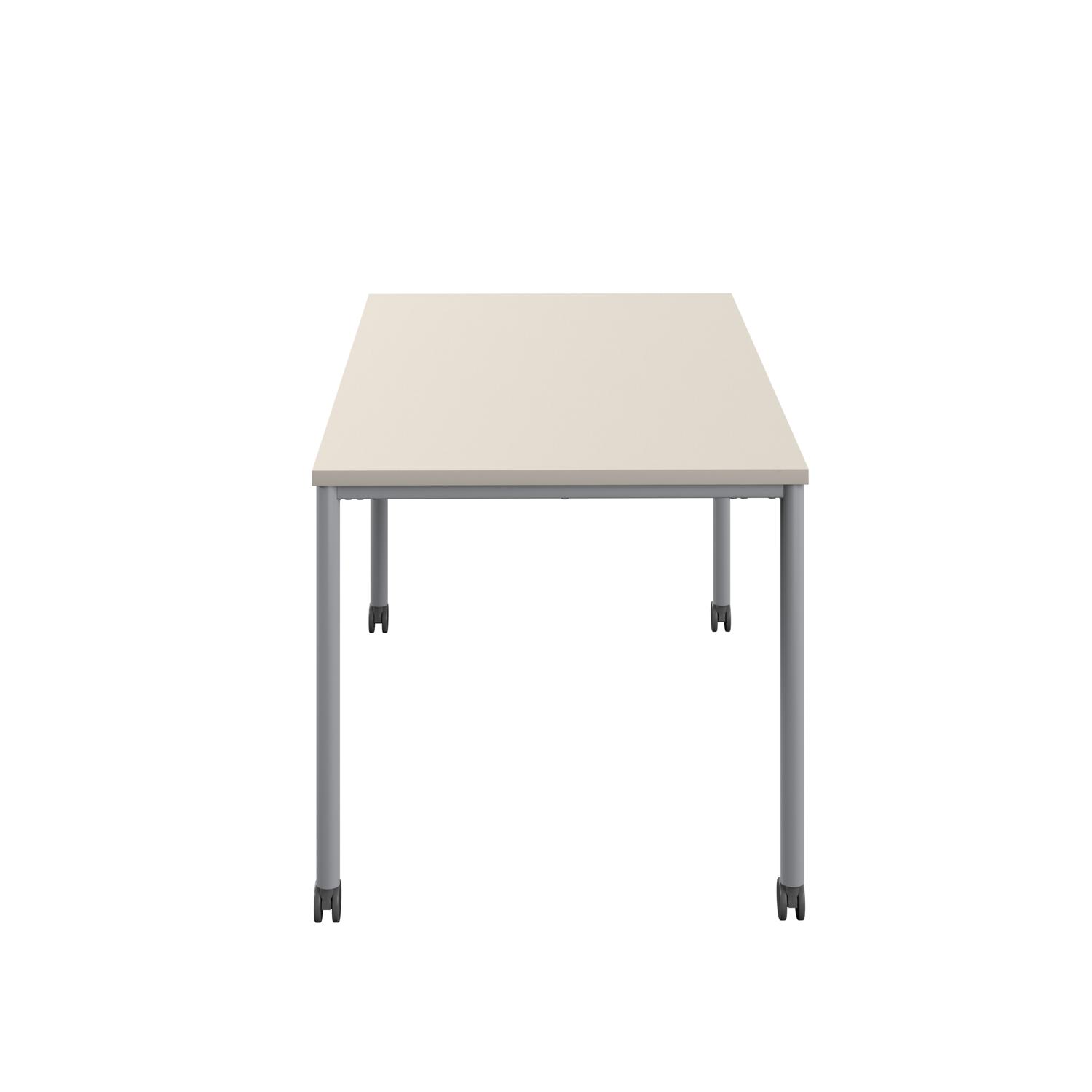 Titan Mobile Rectangular Table  1600 X 600 Silver/Grey