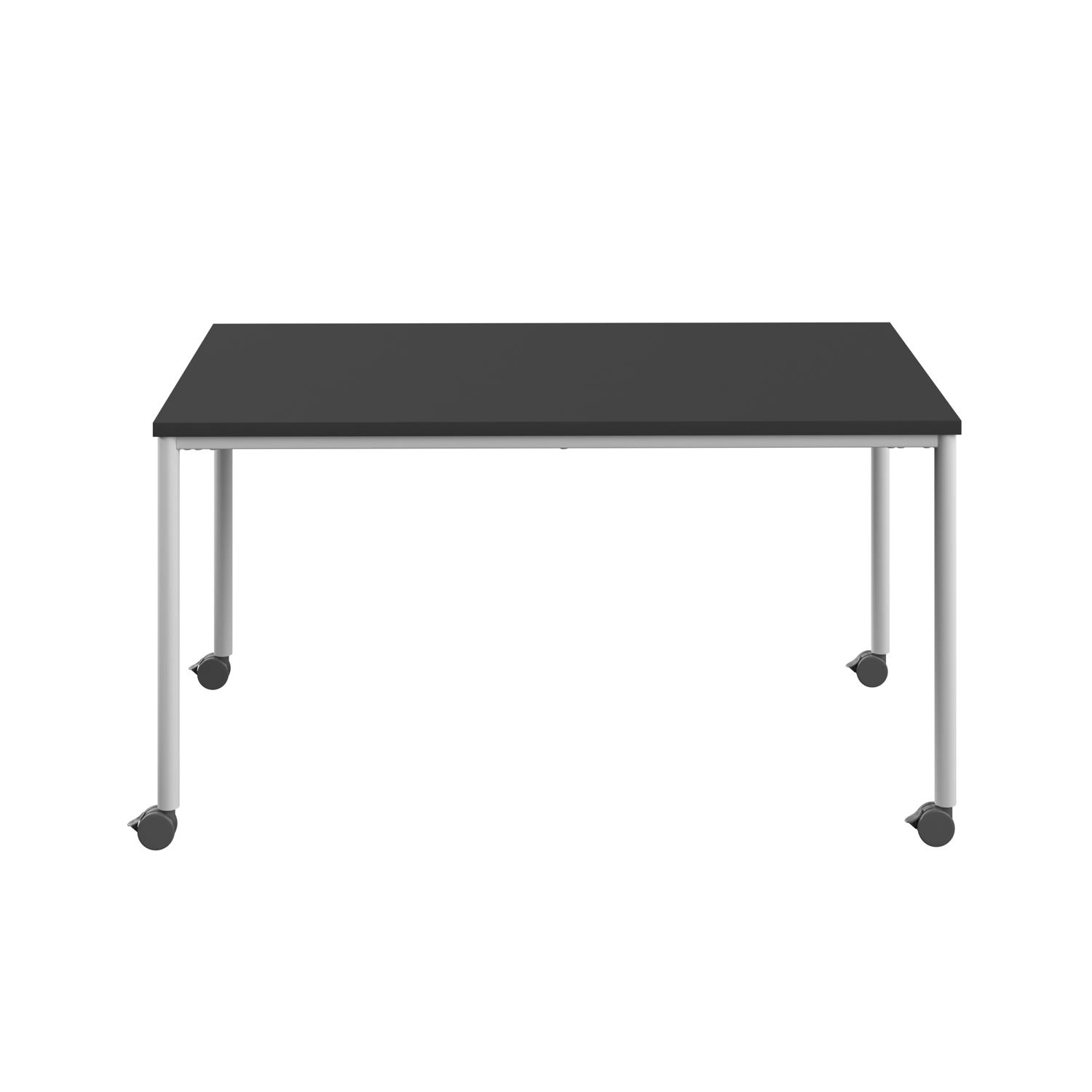 Titan Mobile Rectangular Table  1600 X 600 White/Black