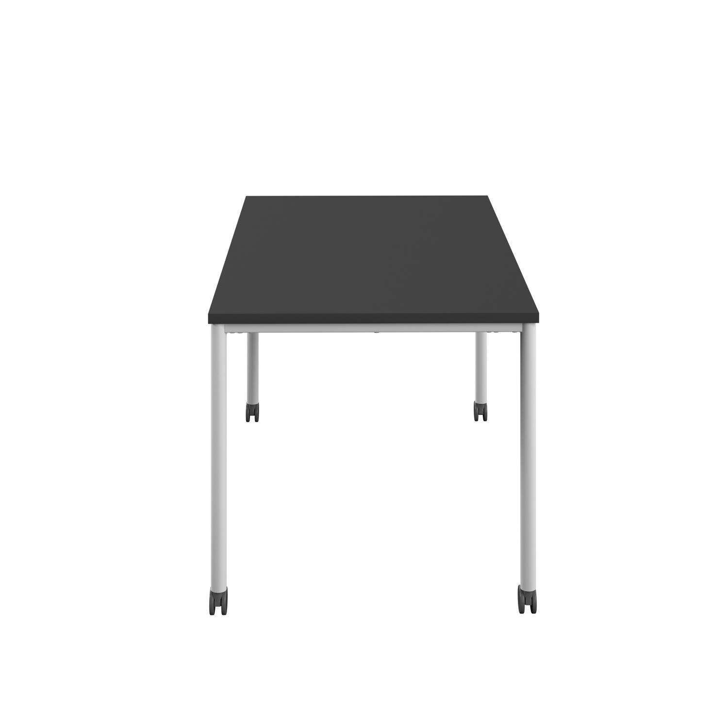 Titan Mobile Rectangular Table  1600 X 600 White/Black