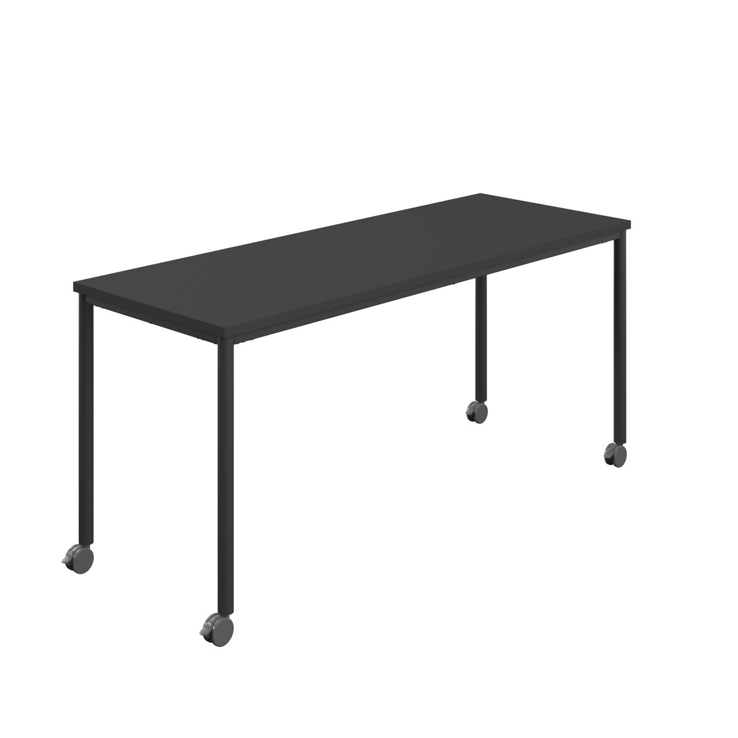 Titan Mobile Rectangular Table  1600 X 800 Black/Black