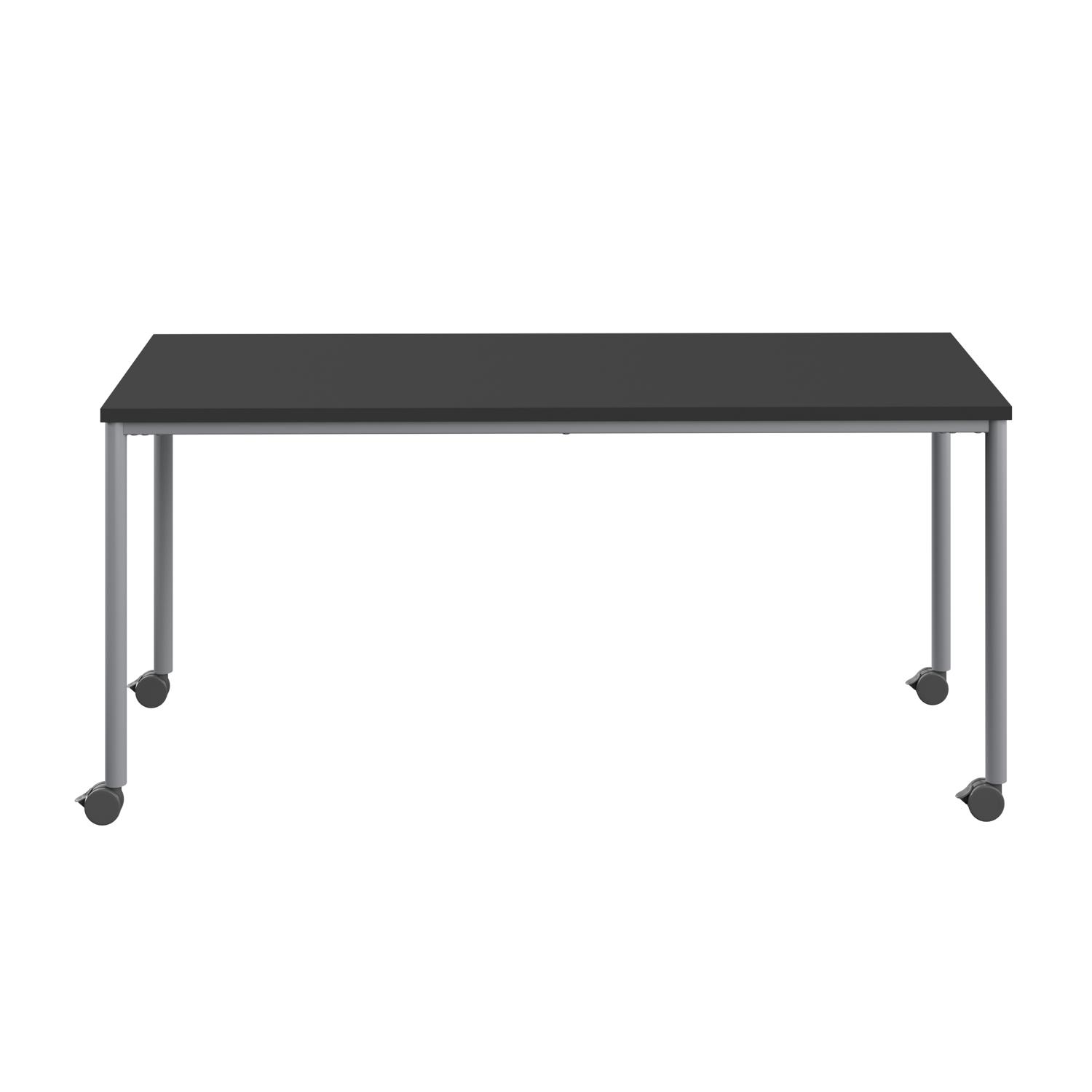 Titan Mobile Rectangular Table  1600 X 800 Silver/Black