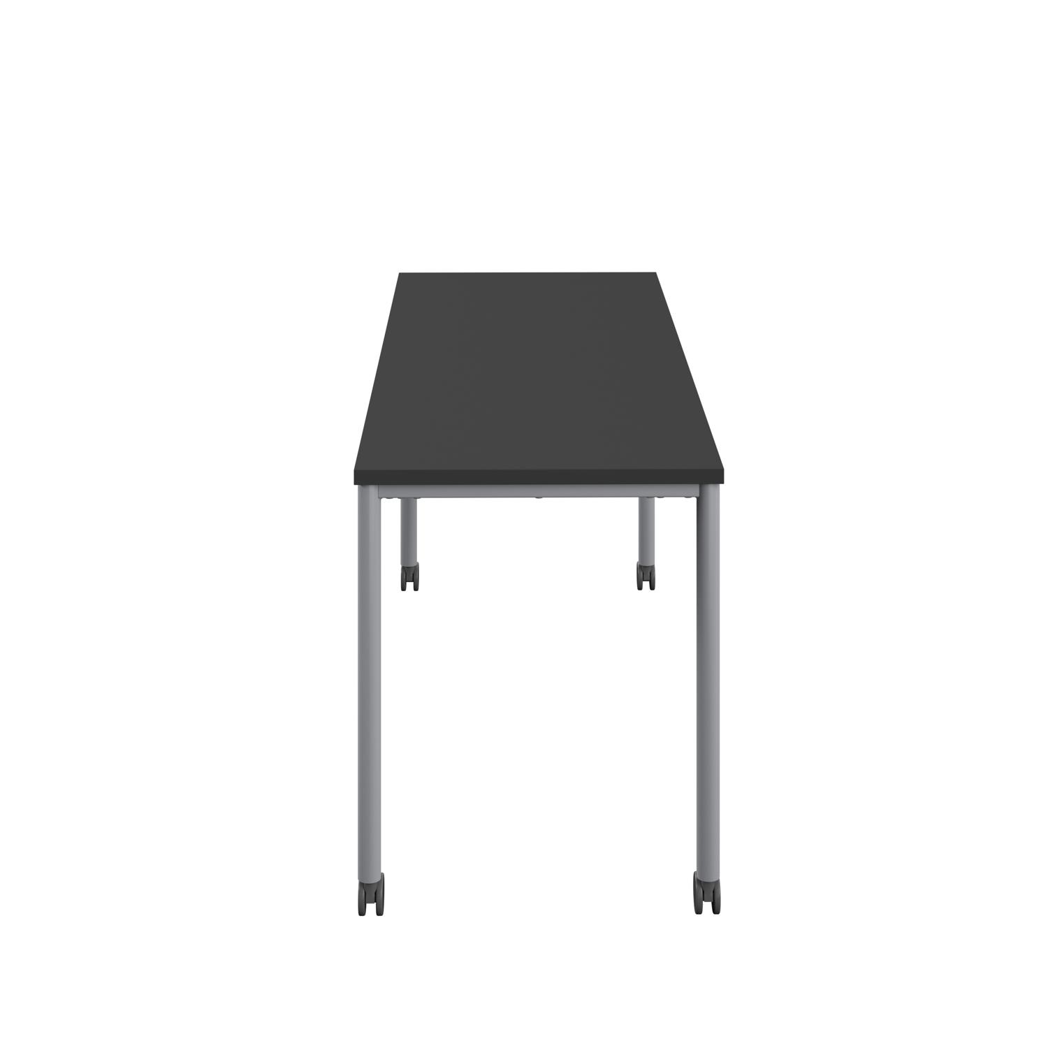 Titan Mobile Rectangular Table  1600 X 800 Silver/Black