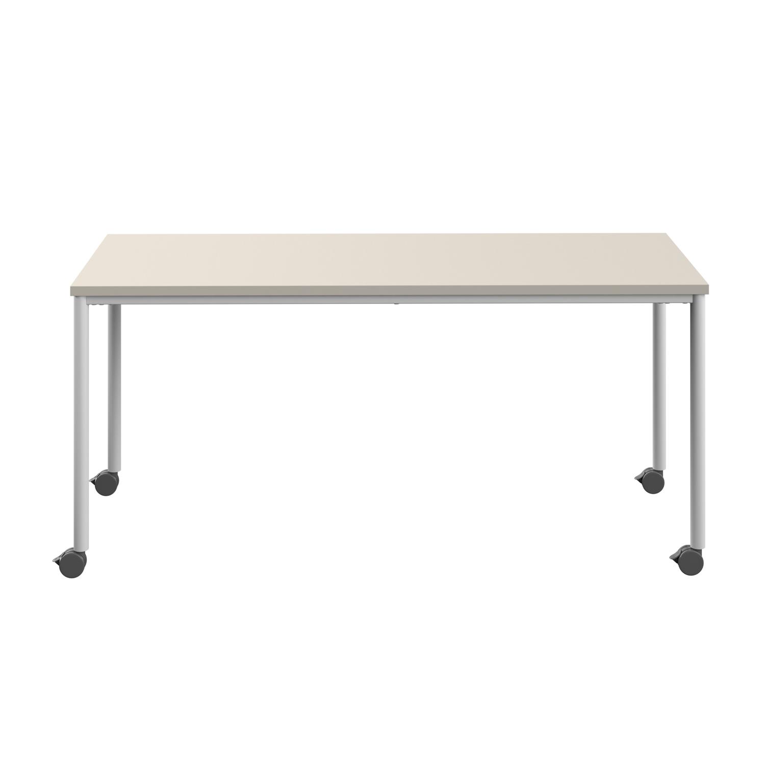 Titan Mobile Rectangular Table  1600 X 800 White/Grey