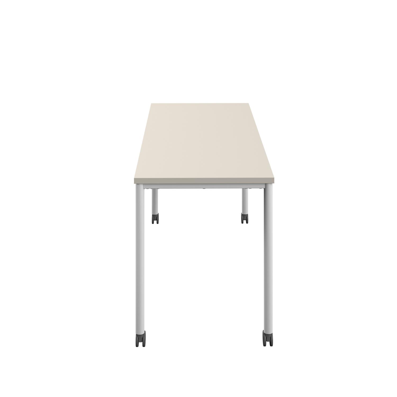 Titan Mobile Rectangular Table  1600 X 800 White/Grey
